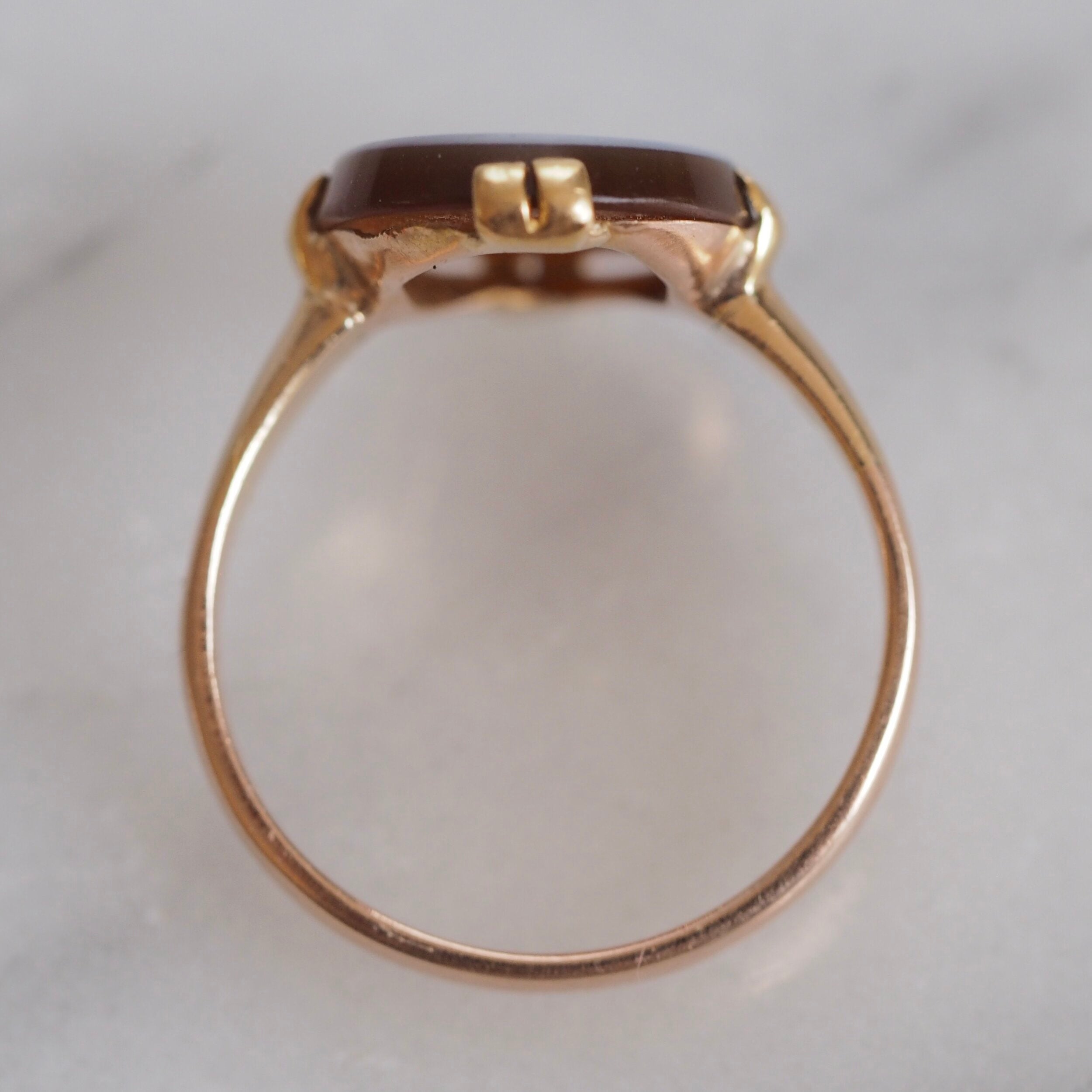 Antique Gold Countess Intaglio Sardonyx Ring