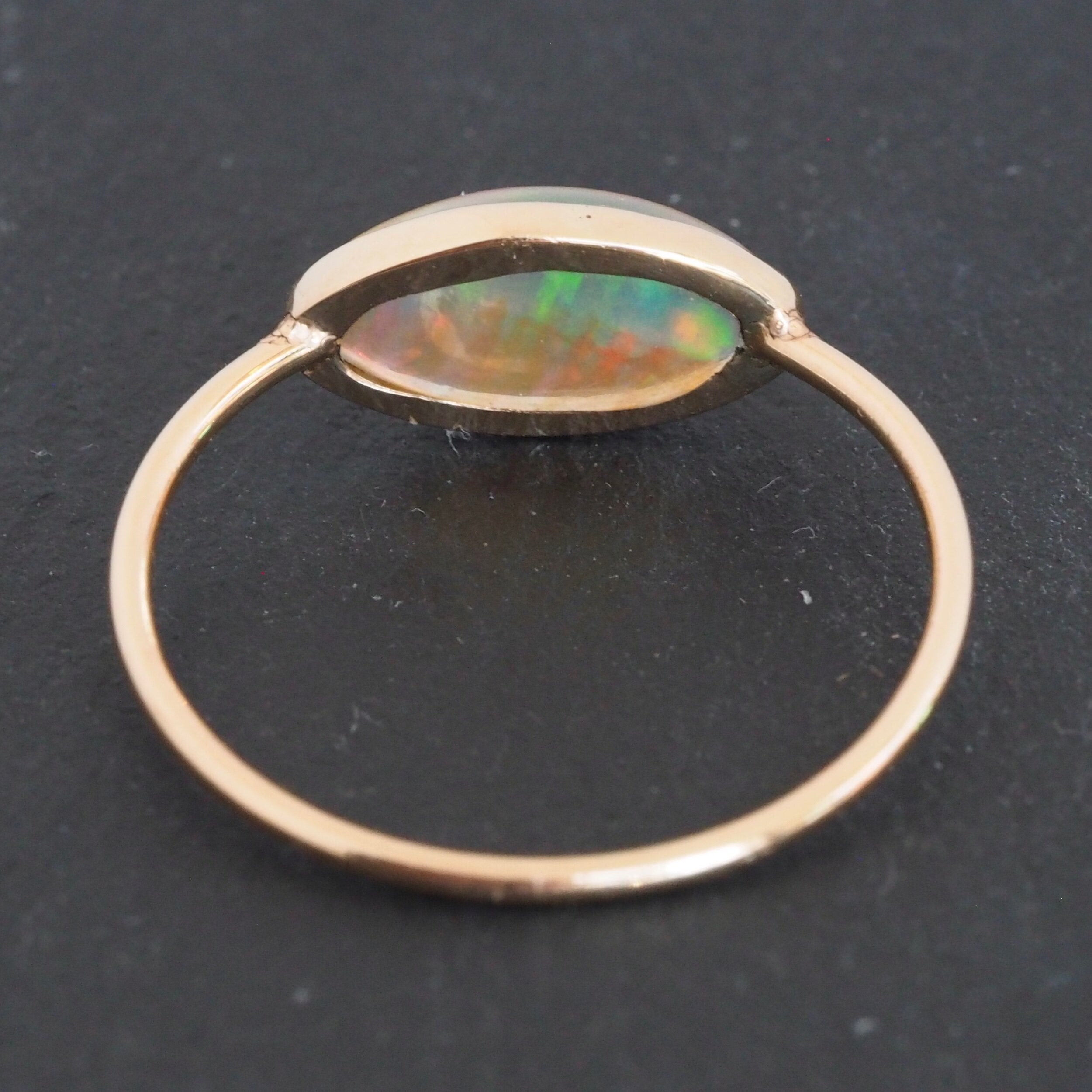 Antique Victorian 14k Gold Jelly Opal Ring