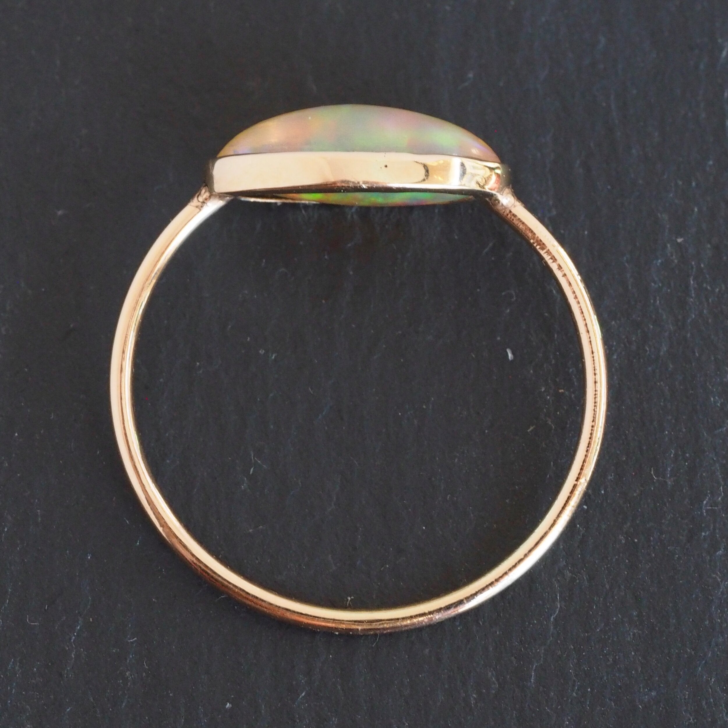 Antique Victorian 14k Gold Jelly Opal Ring