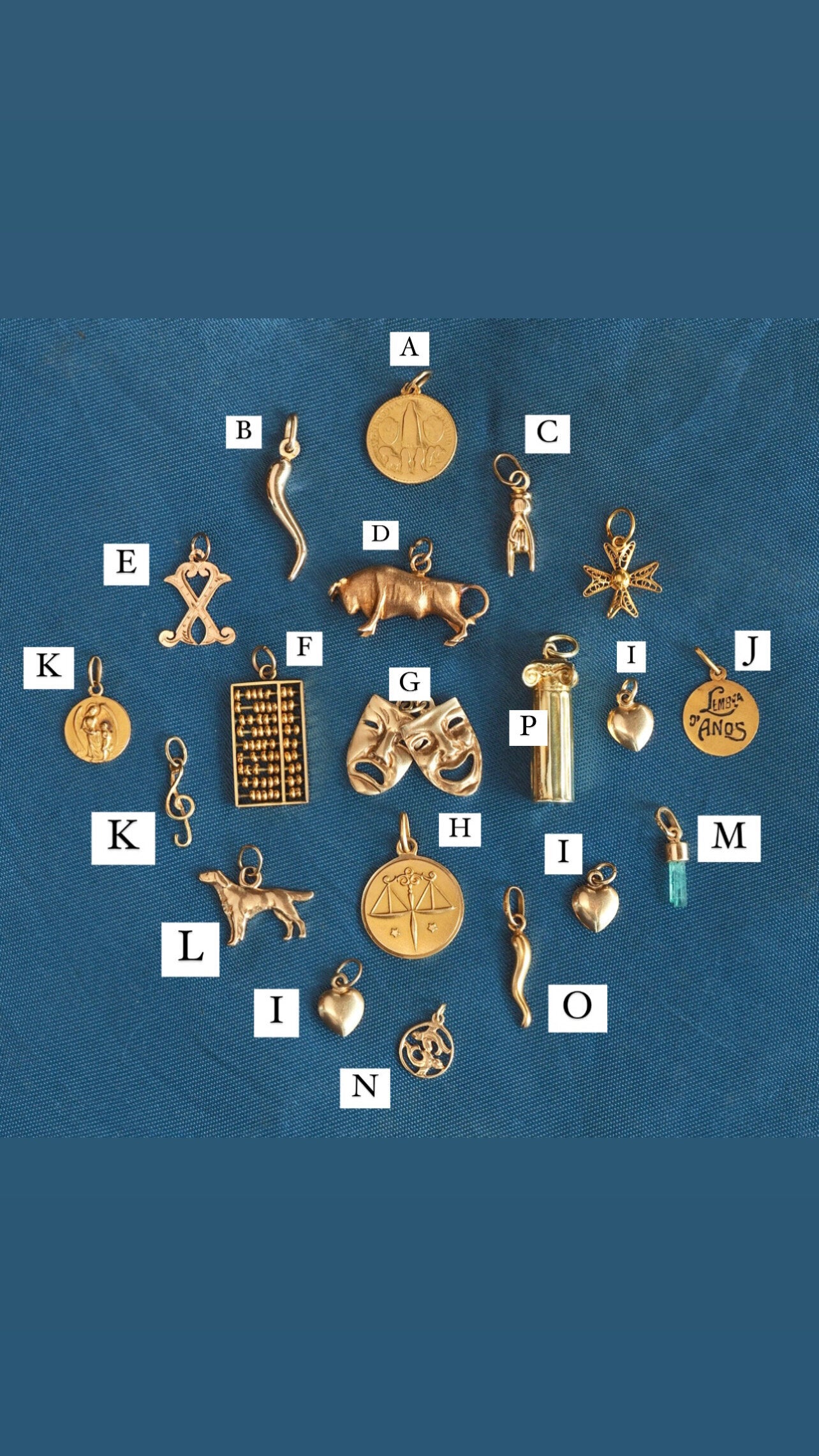 Antique and Vintage Gold Charms