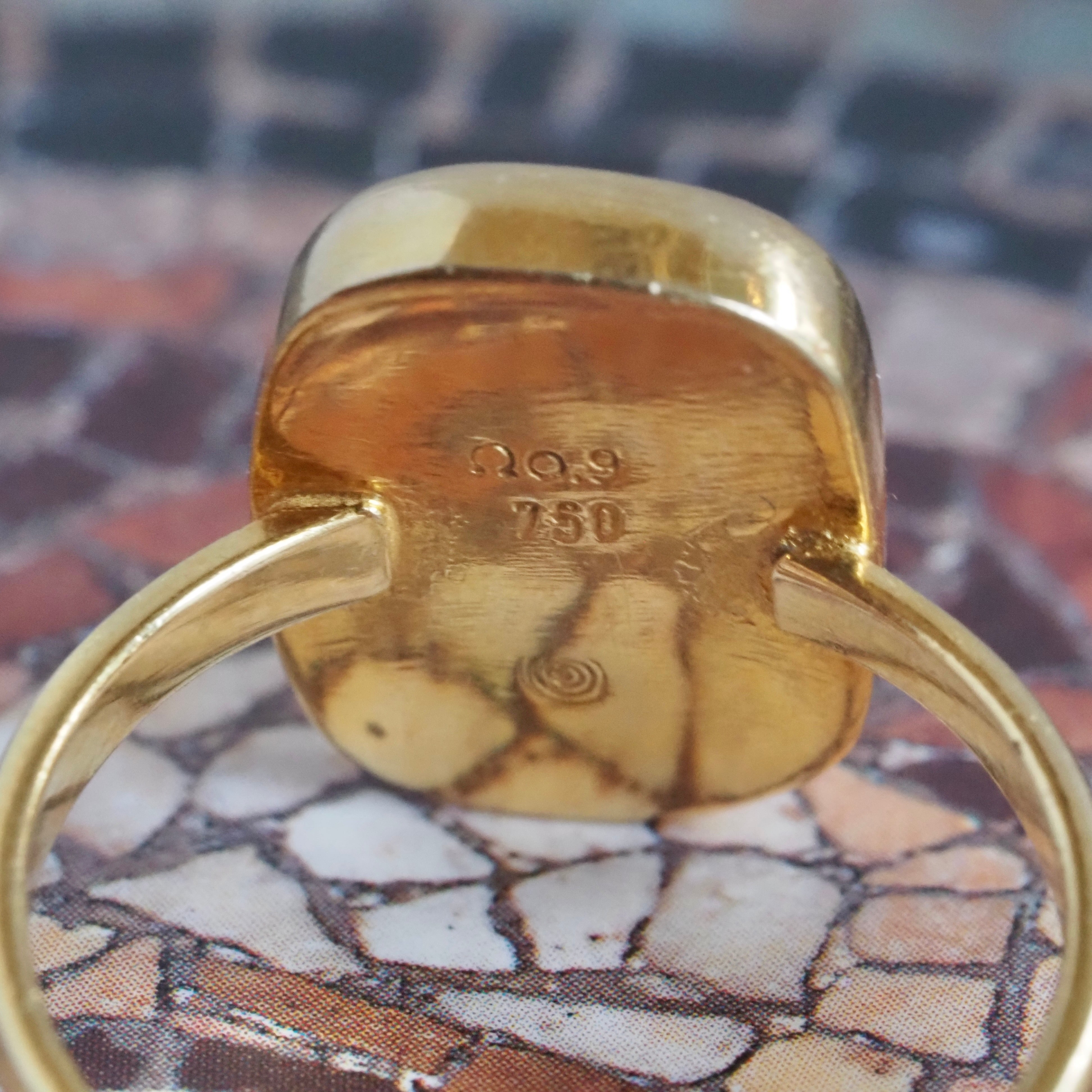 Greek Lapis 18k Gold Ring
