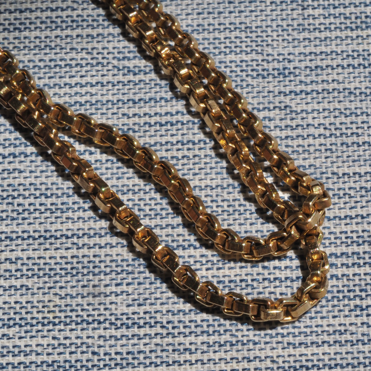 Vintage 14k Gold 3mm Box Chain Necklace