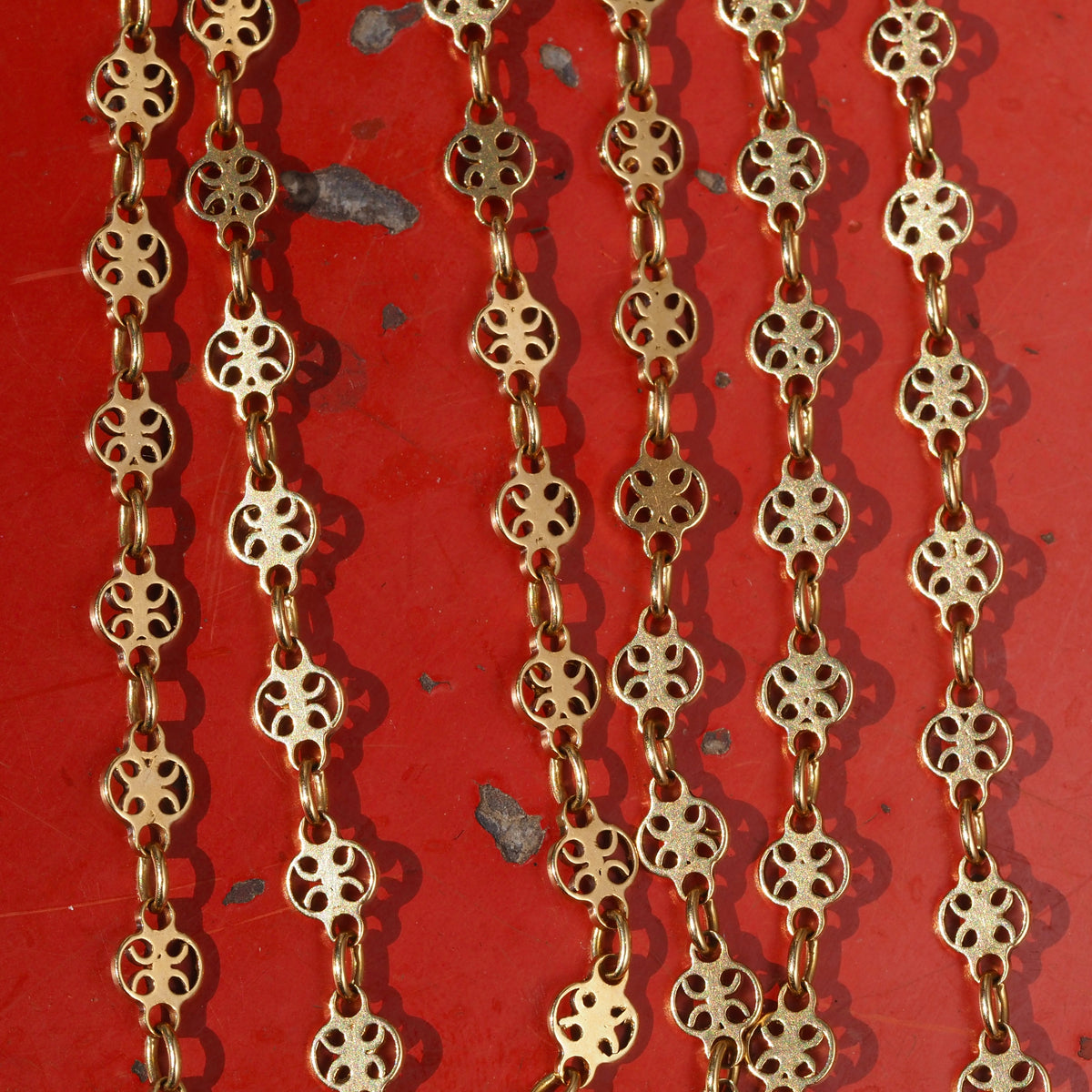 Antique French Ornate 18k Gold Chain