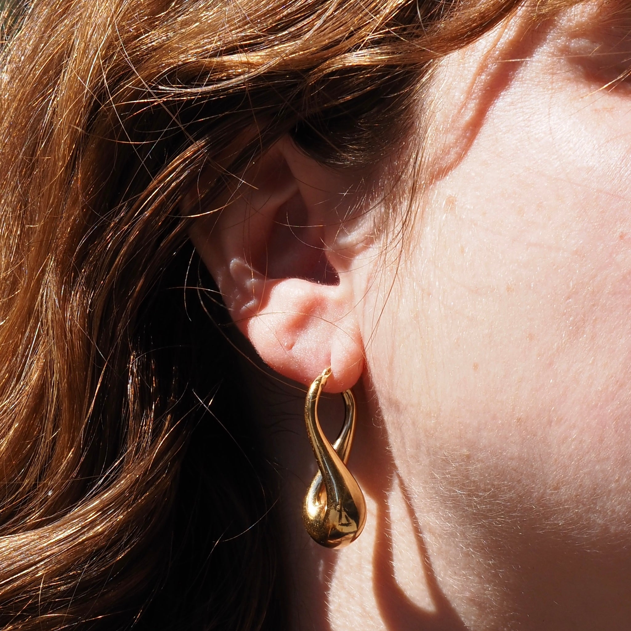 Vintage Melty 14k Gold Hoops