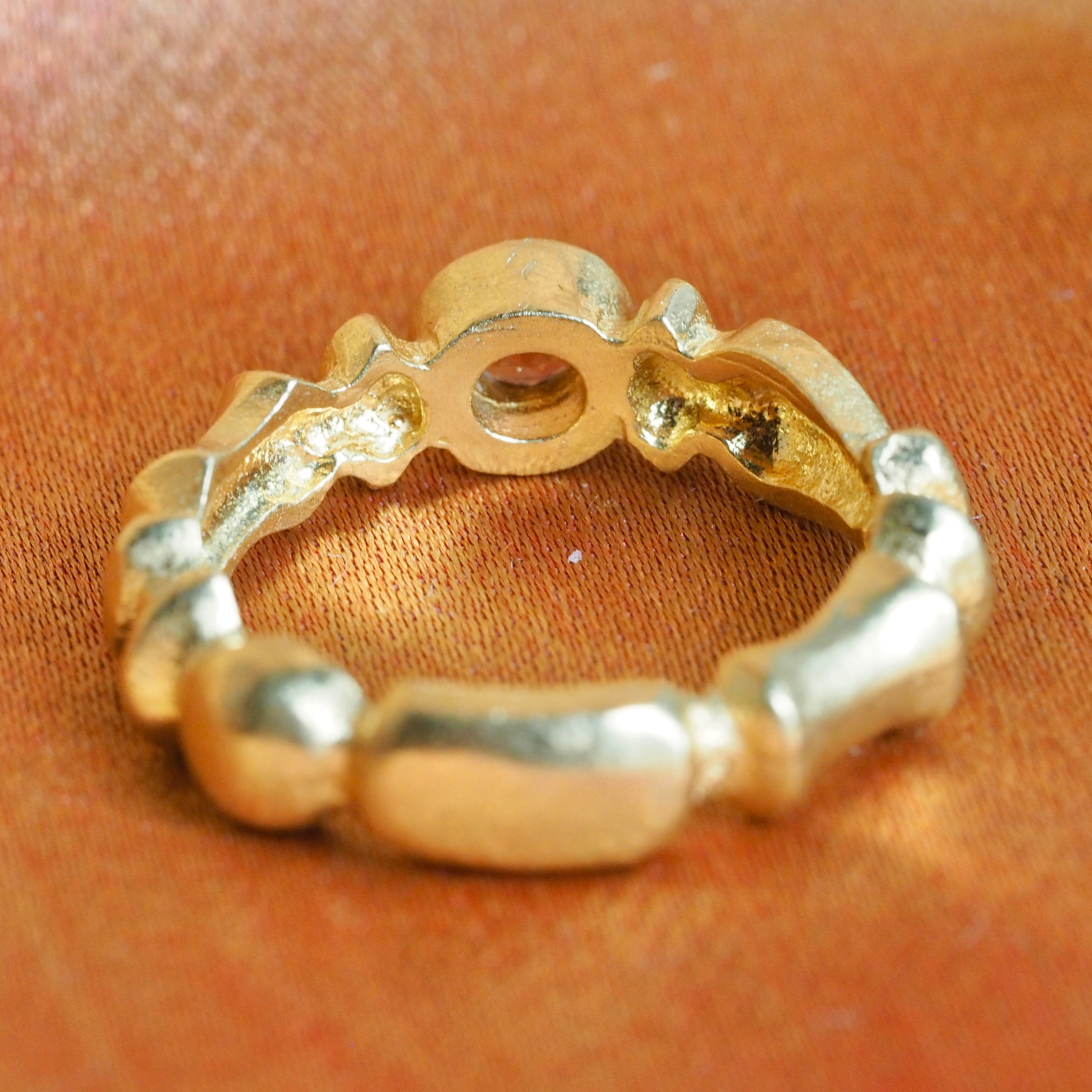 22k Gold Pink Tourmaline Ring
