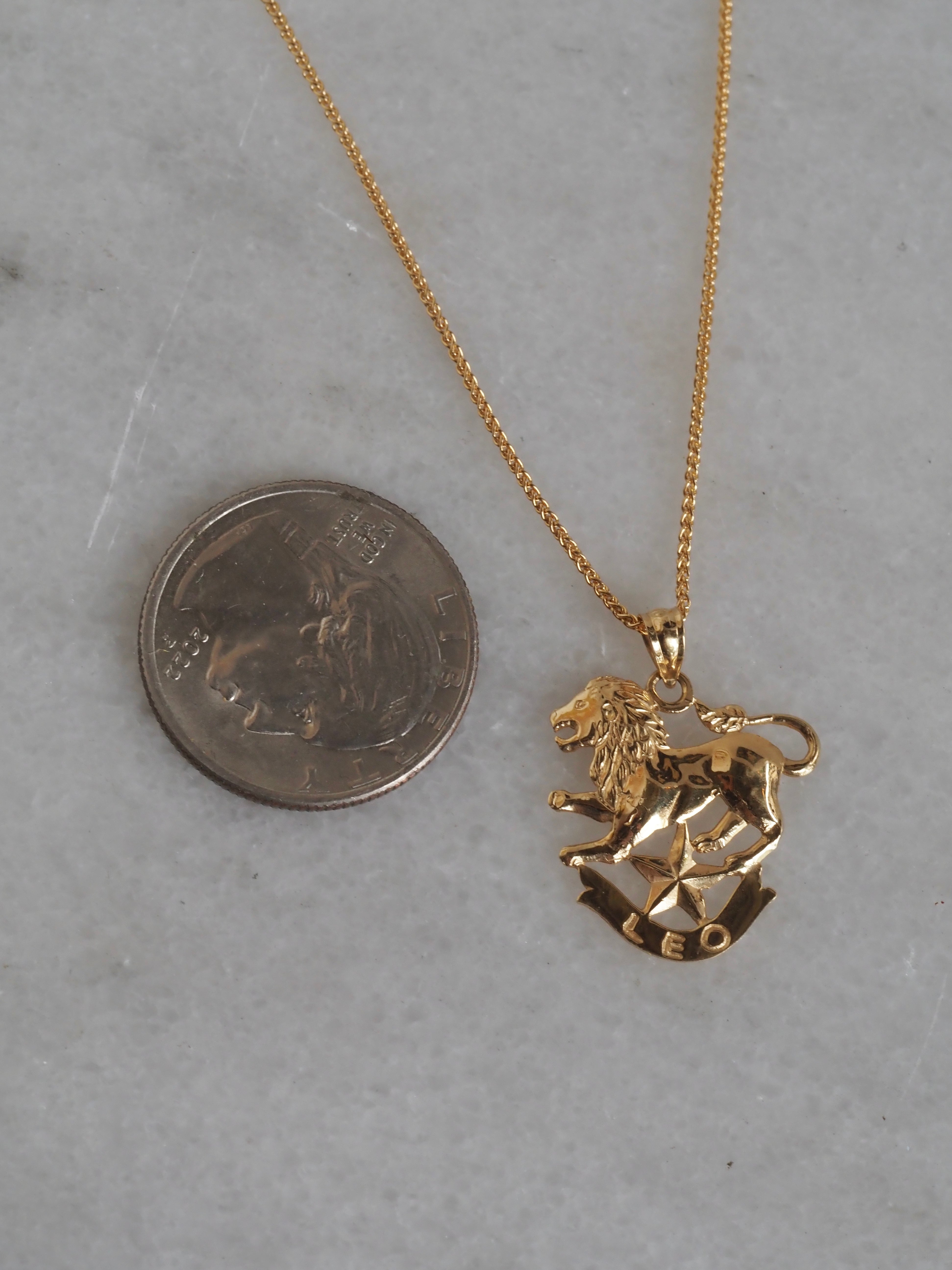 Vintage Leo 14k Gold Pendant