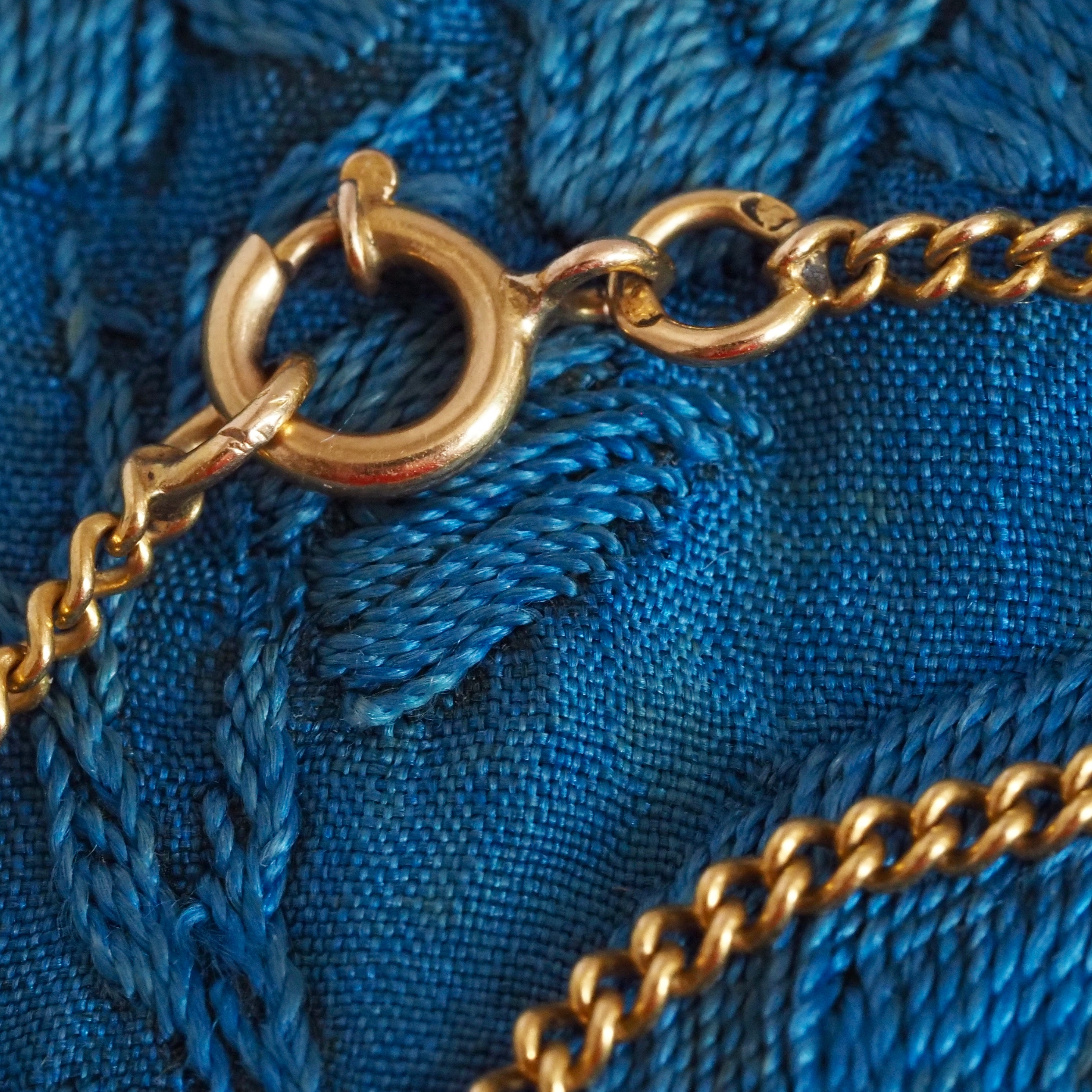 Vintage Portuguese 19k Gold Curb Link Chain Necklace