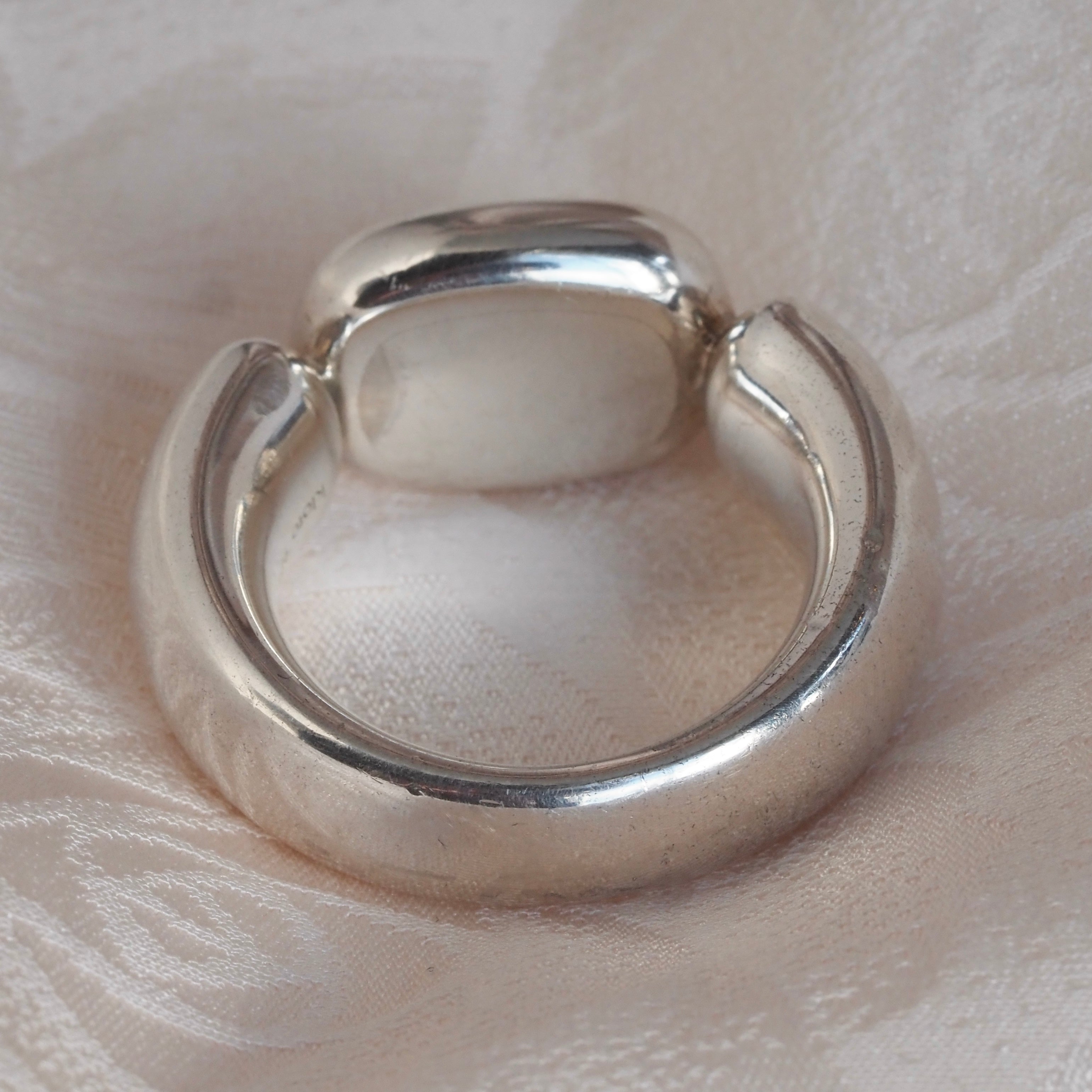 Puffy Signet Sterling Silver Ring