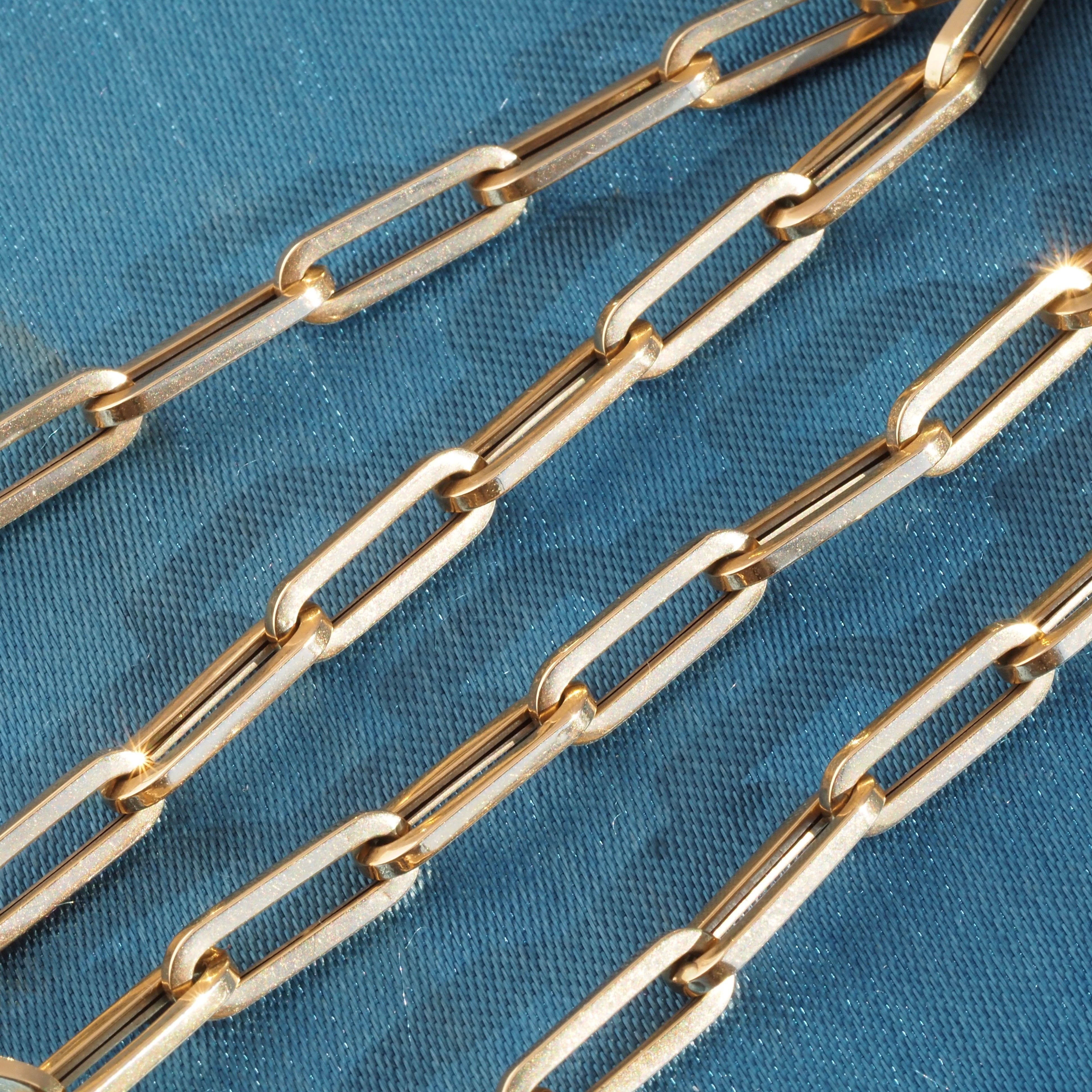 Italian 16" 14k Gold Paperclip Chain Necklace