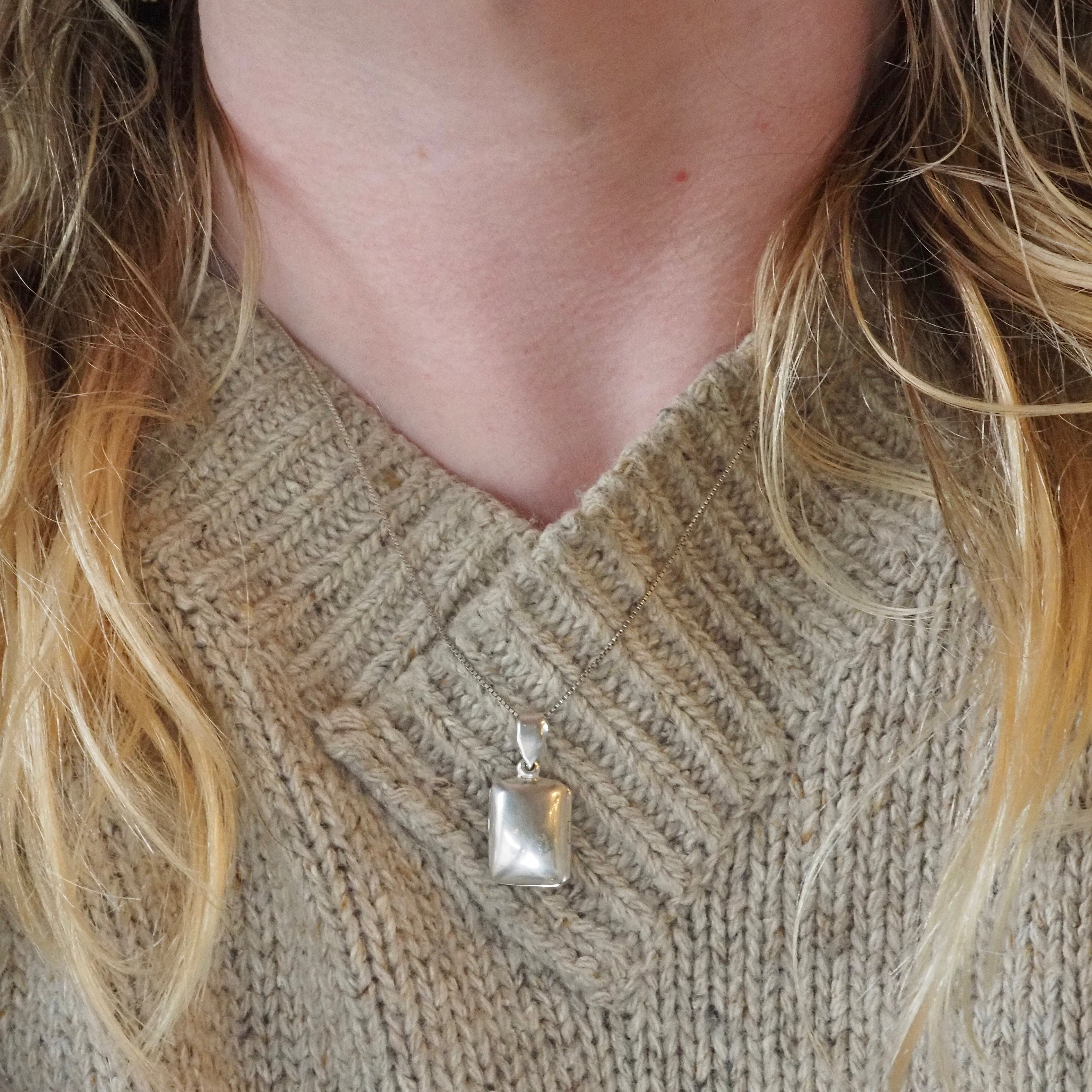 Vintage Puffy Sterling Silver Locket