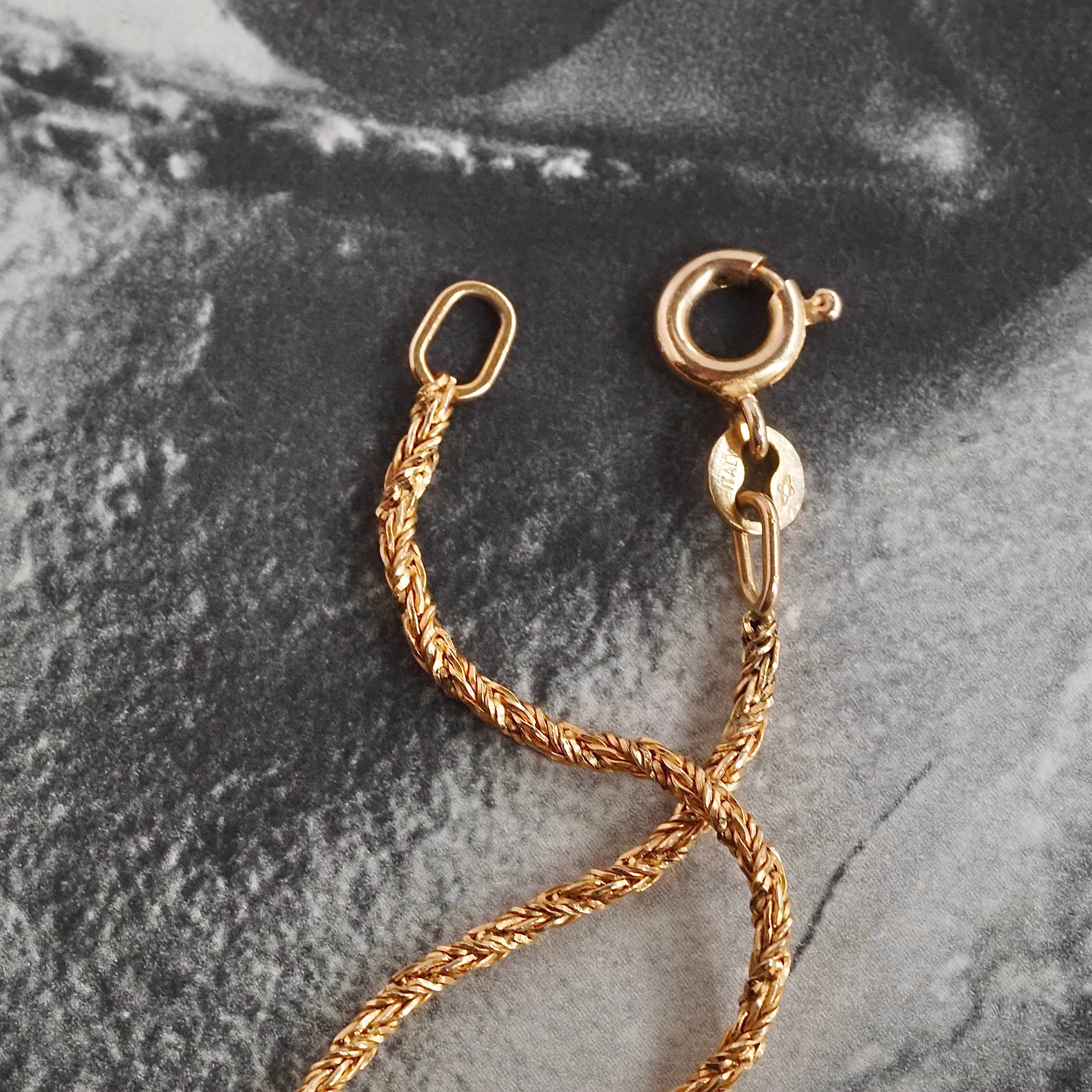 14k Gold Thick Woven Chain