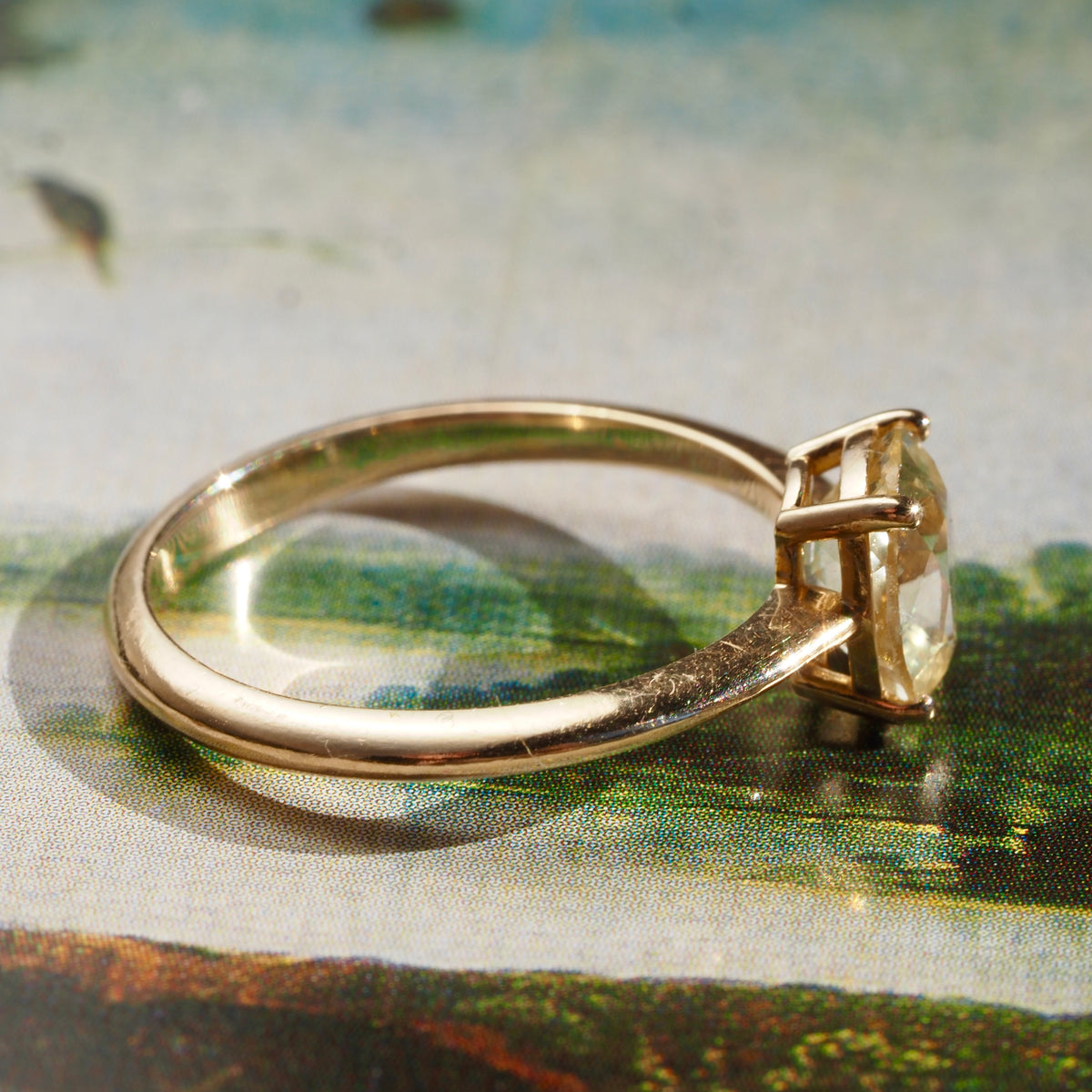 2.01ct Natural Yellow Sapphire 14k Gold Ring