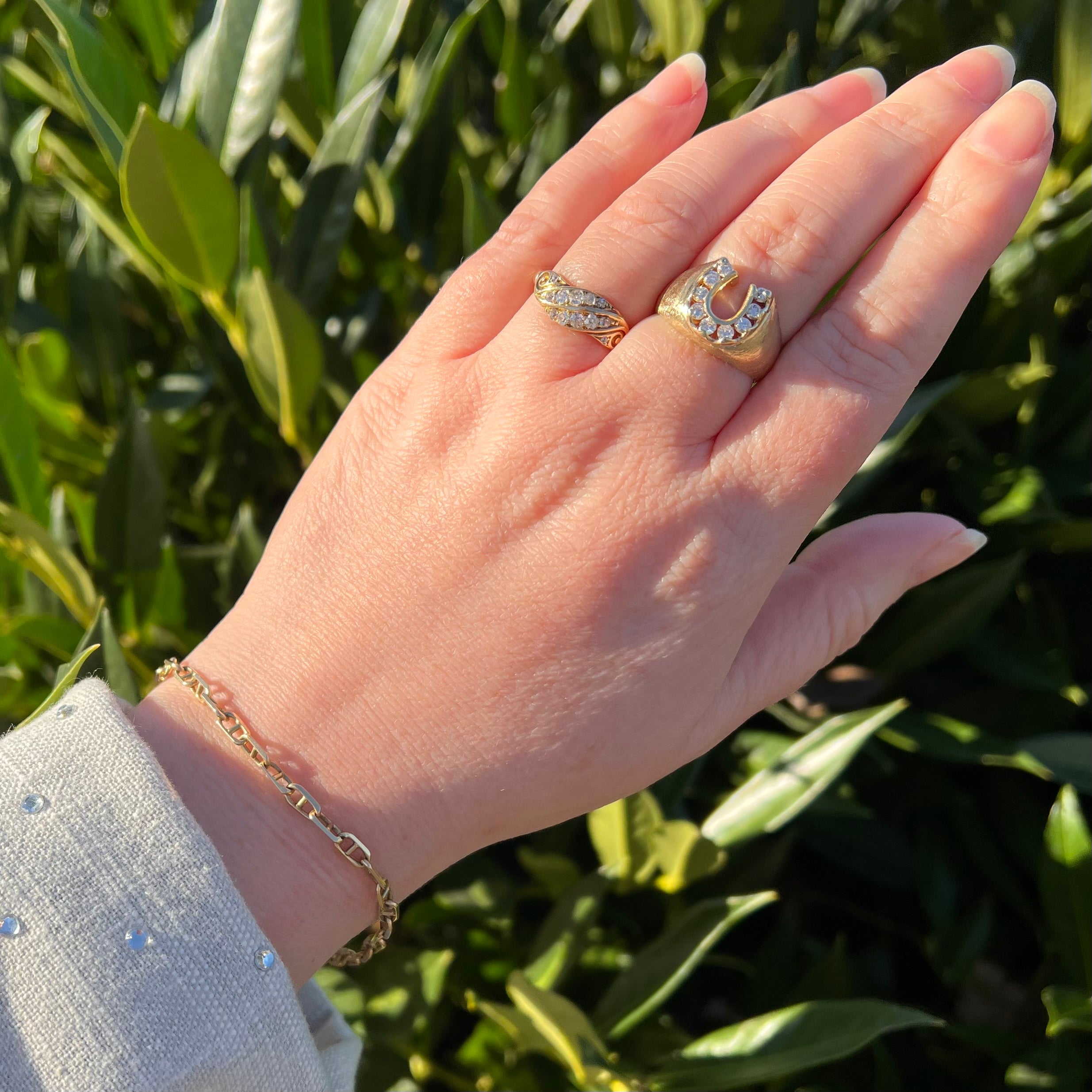 Vintage 14k Gold Mariner Link Bracelet