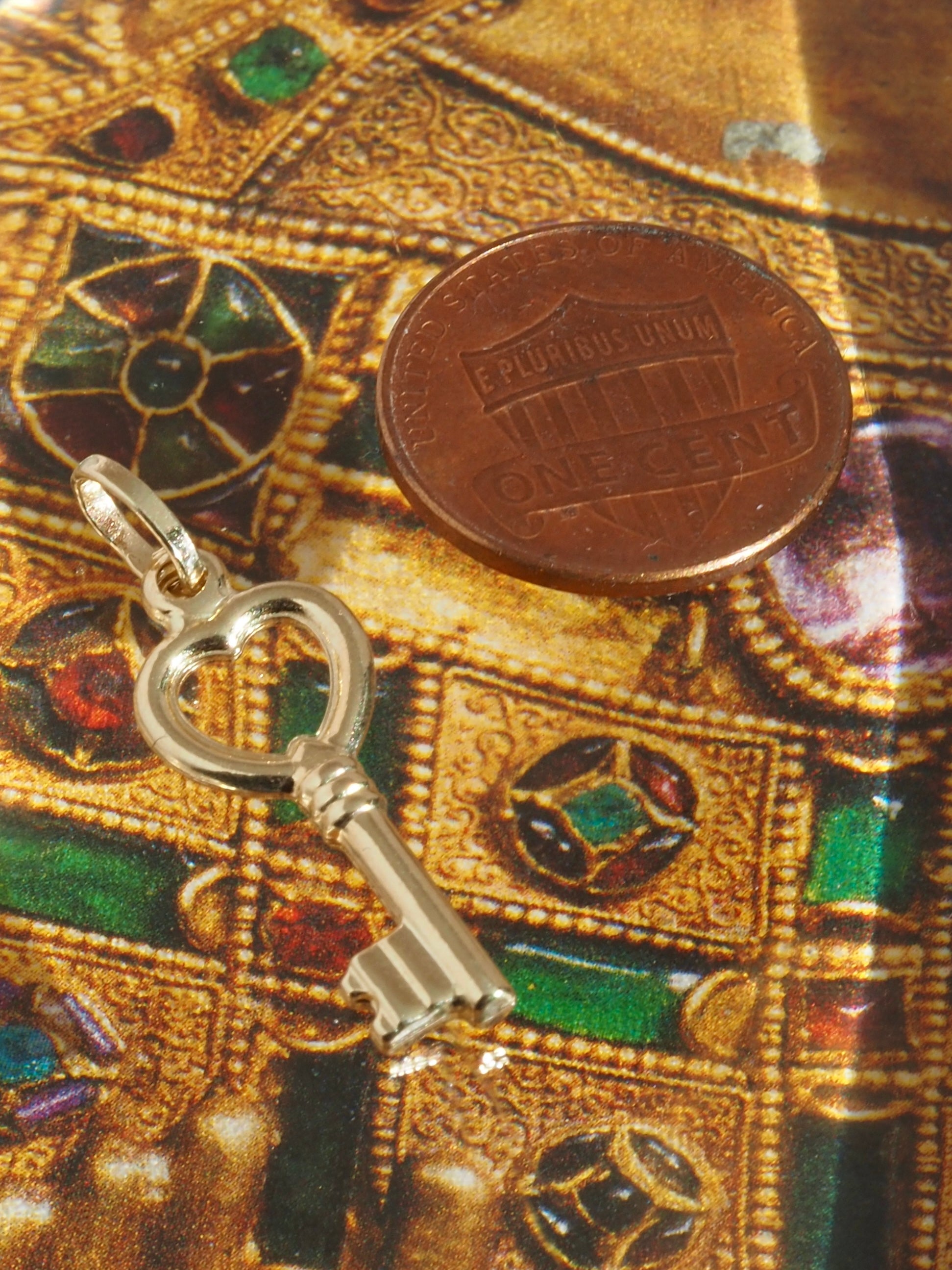Vintage "Key to my Heart" 14k Gold Charm