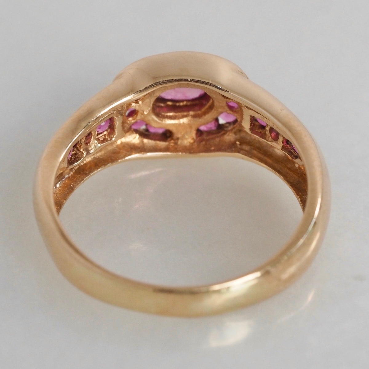 Vintage 14k Gold Channel Set Natural Ruby Ring