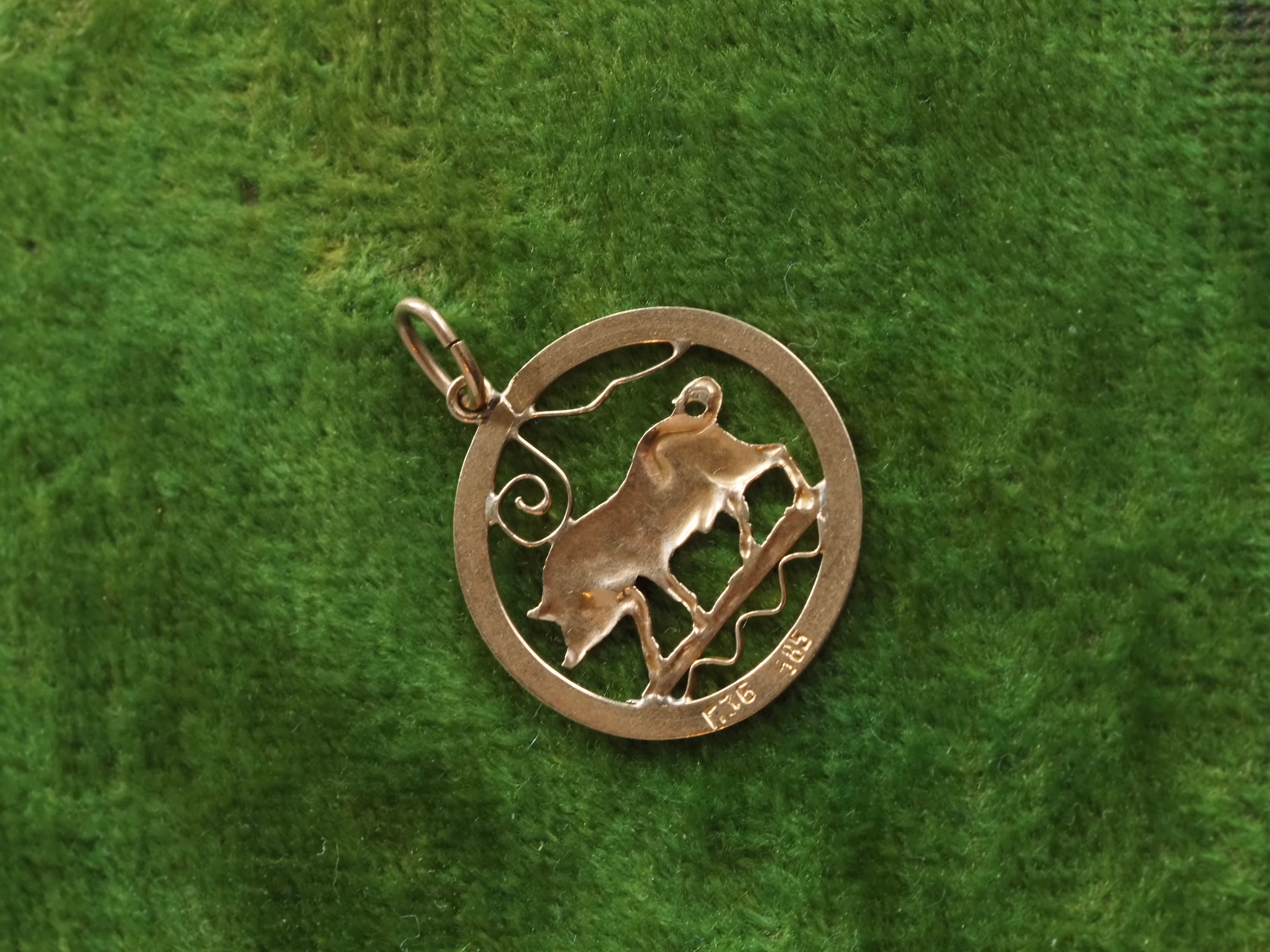 Vintage Taurus 14k Gold Charm