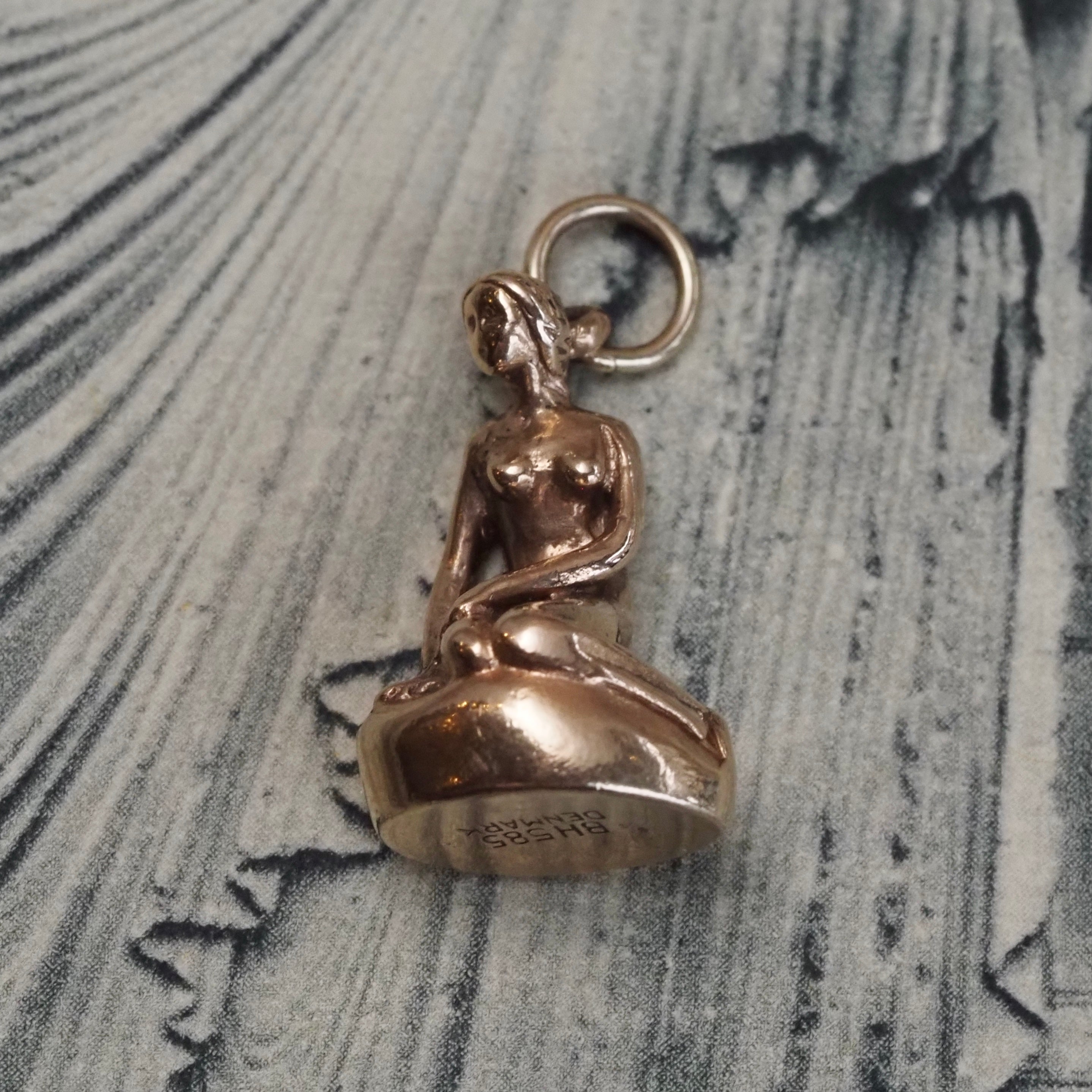 Vintage Copenhagen Mermaid 14k Gold Charm