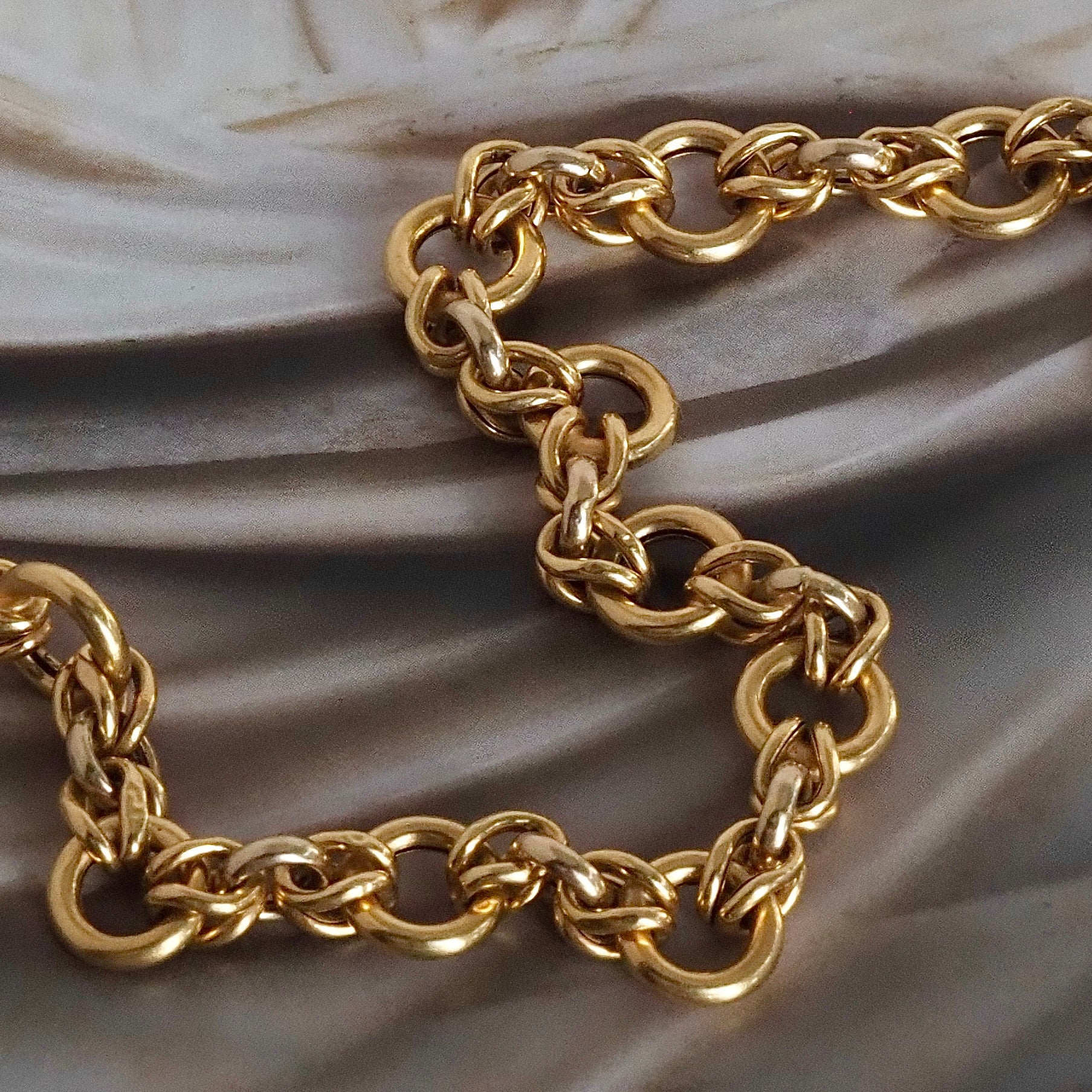 Vintage Portuguese 19k Chunky Link Pattern Bracelet