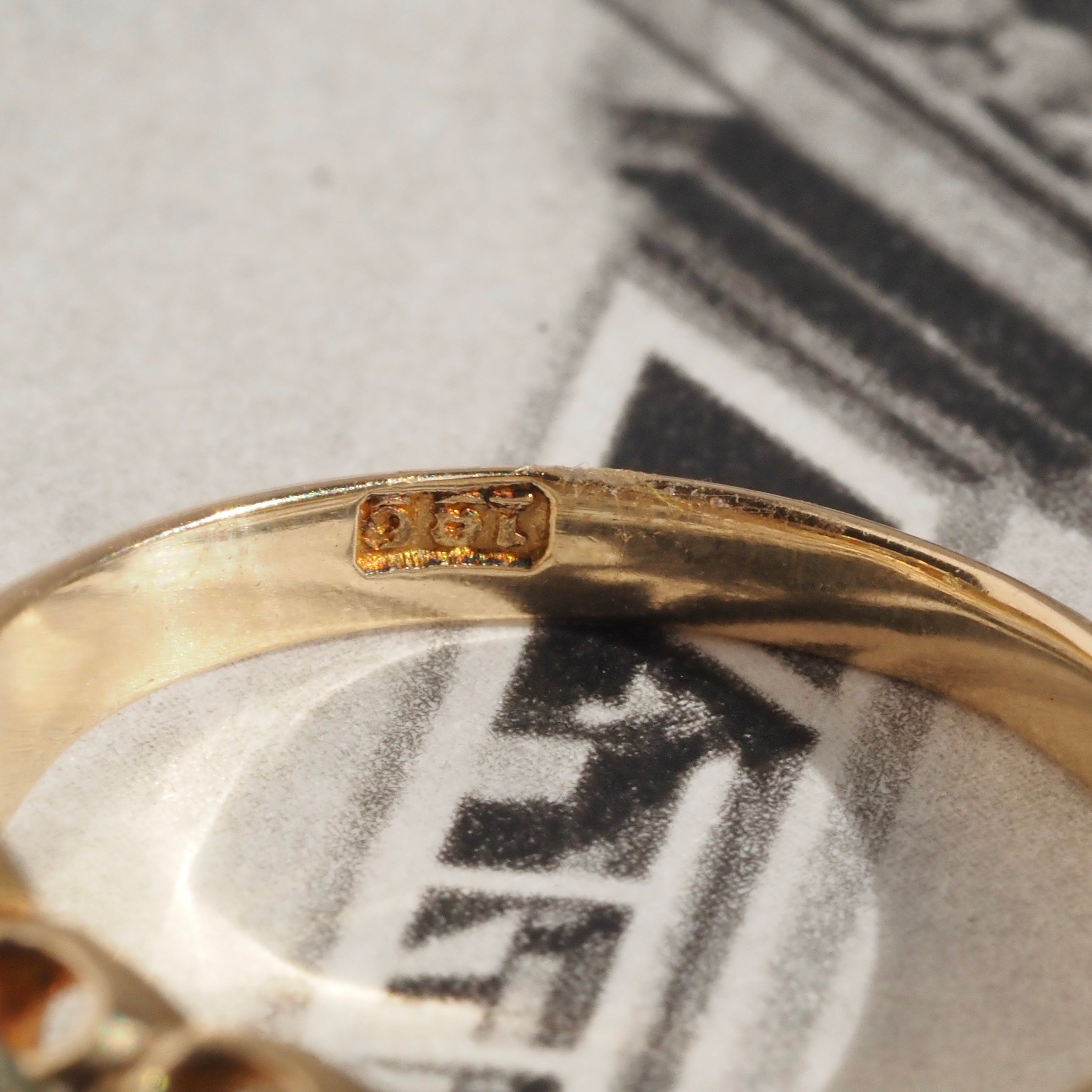 Antique Victorian Five Stone Chrysoberyl 18k Gold Ring