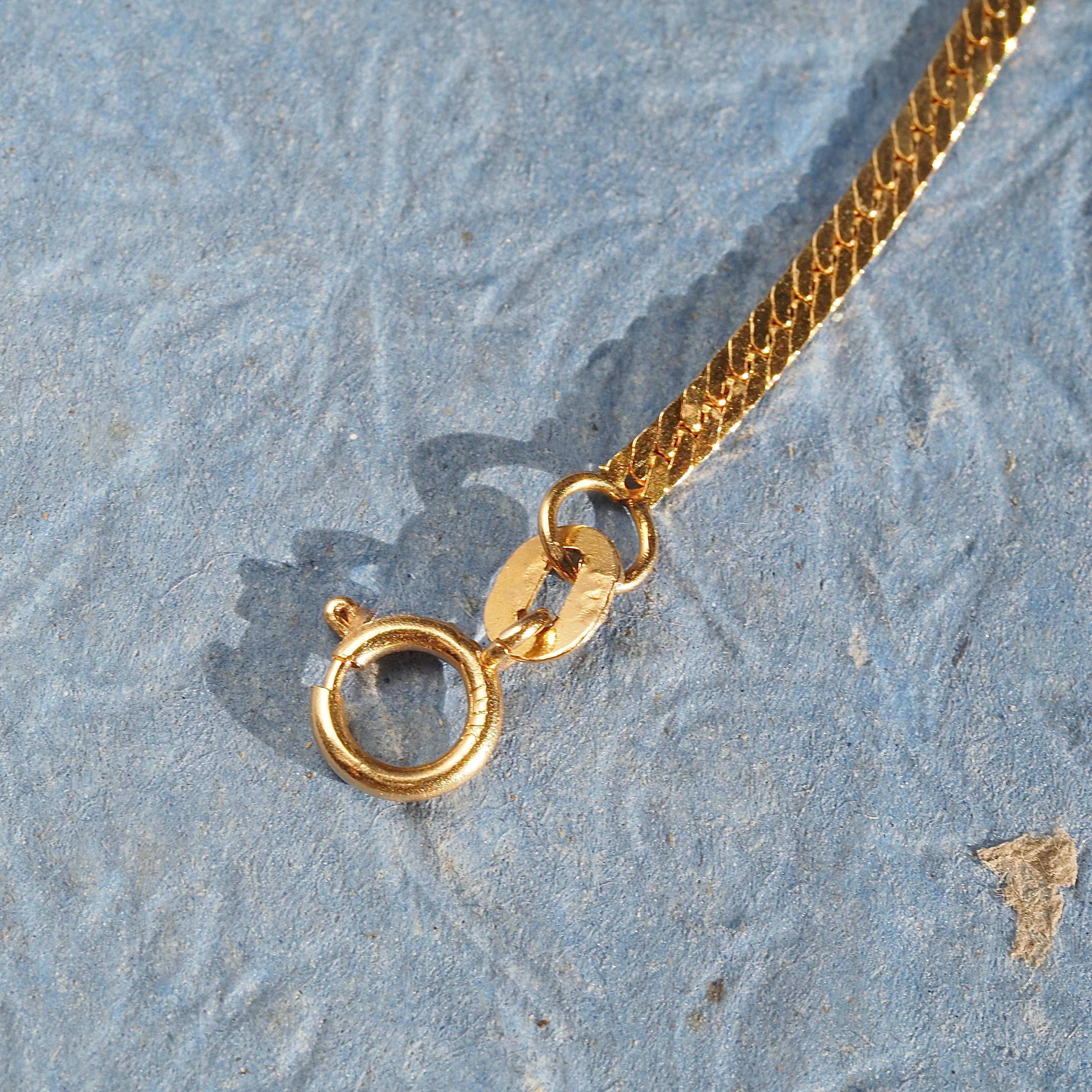 Vintage Herringbone 14k Gold Bracelet