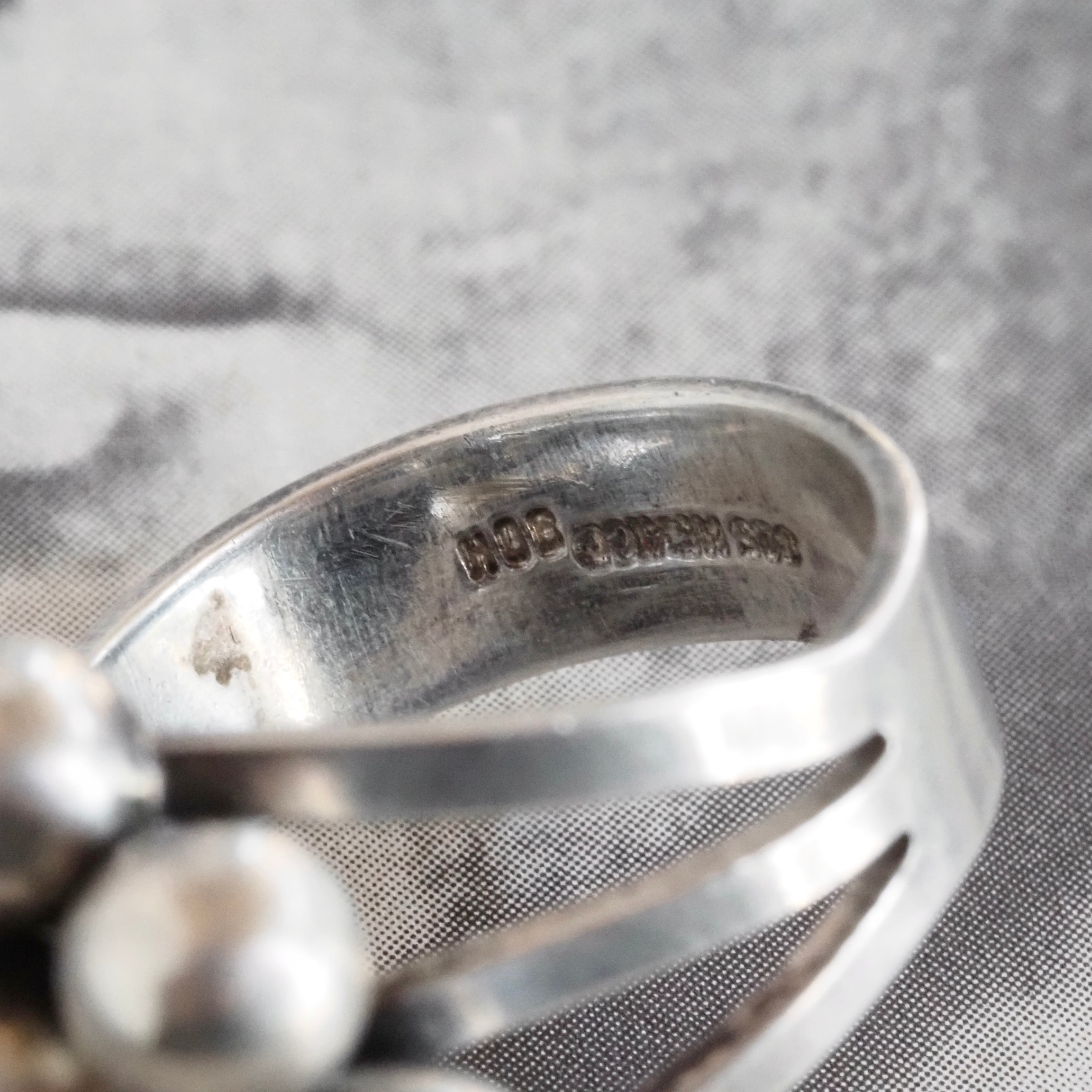 Vintage Mexican Sterling Silver Sculptural Ball Ring