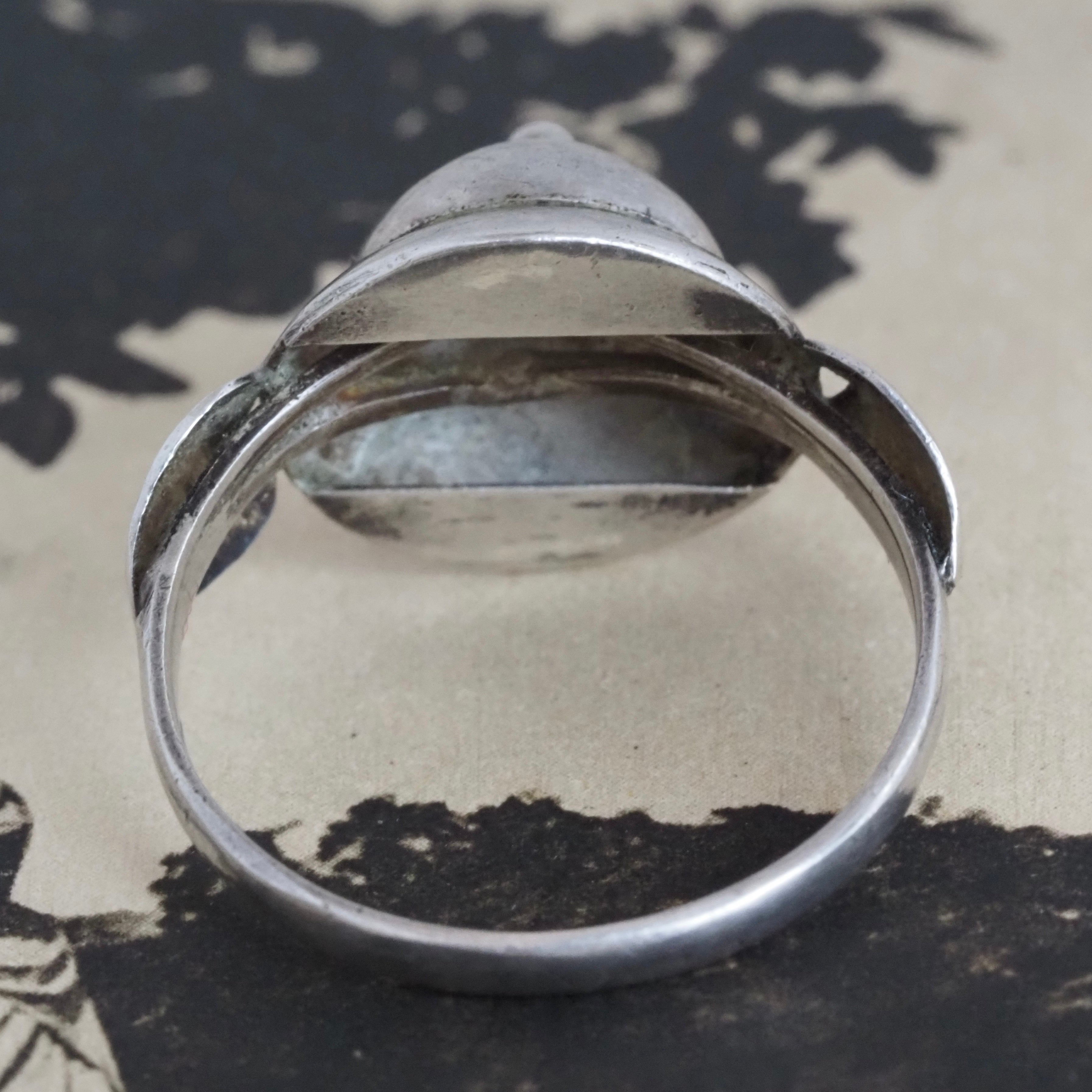 Vintage Sterling Silver Boob & Hearts Ring
