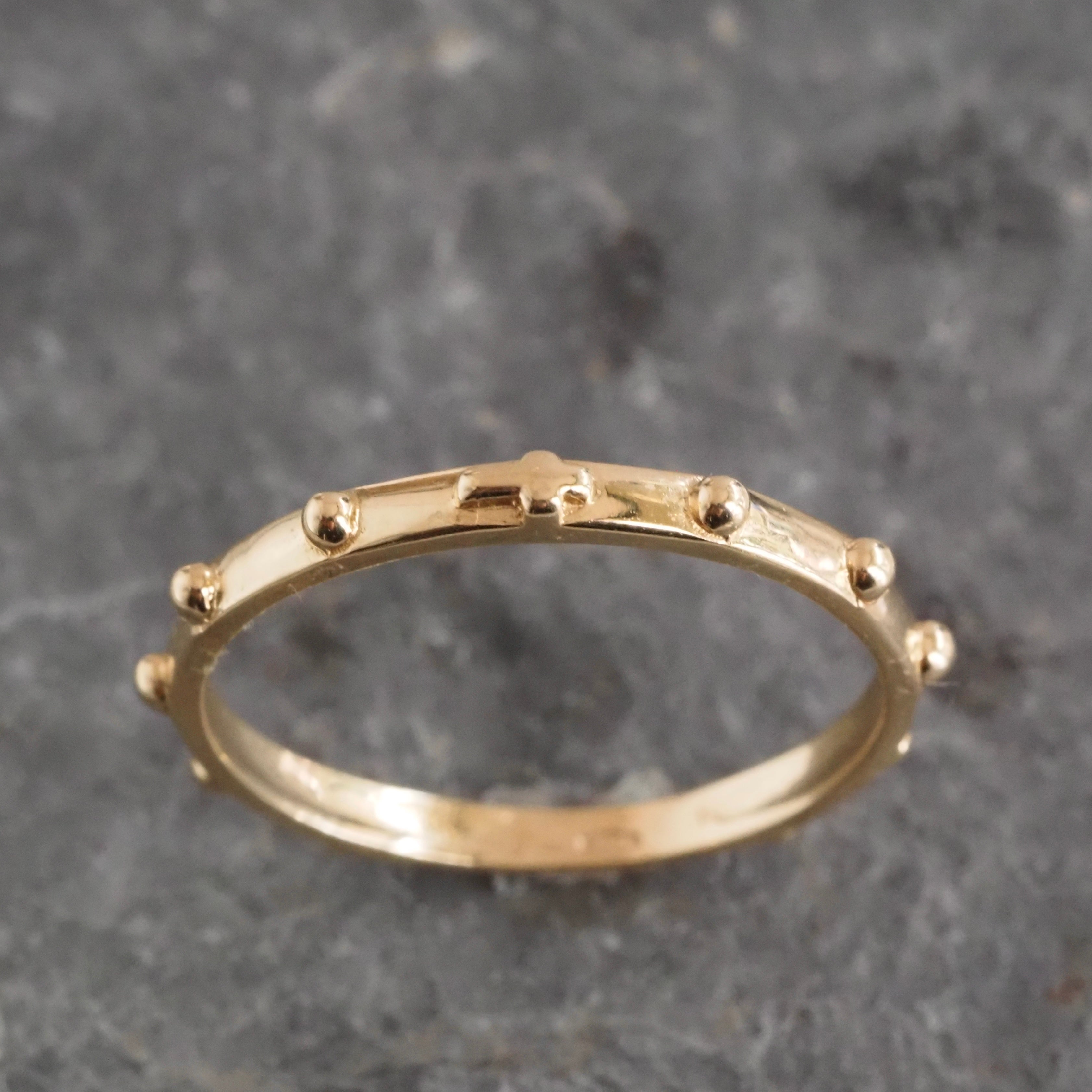 Vintage Rosary 14k Gold Ring