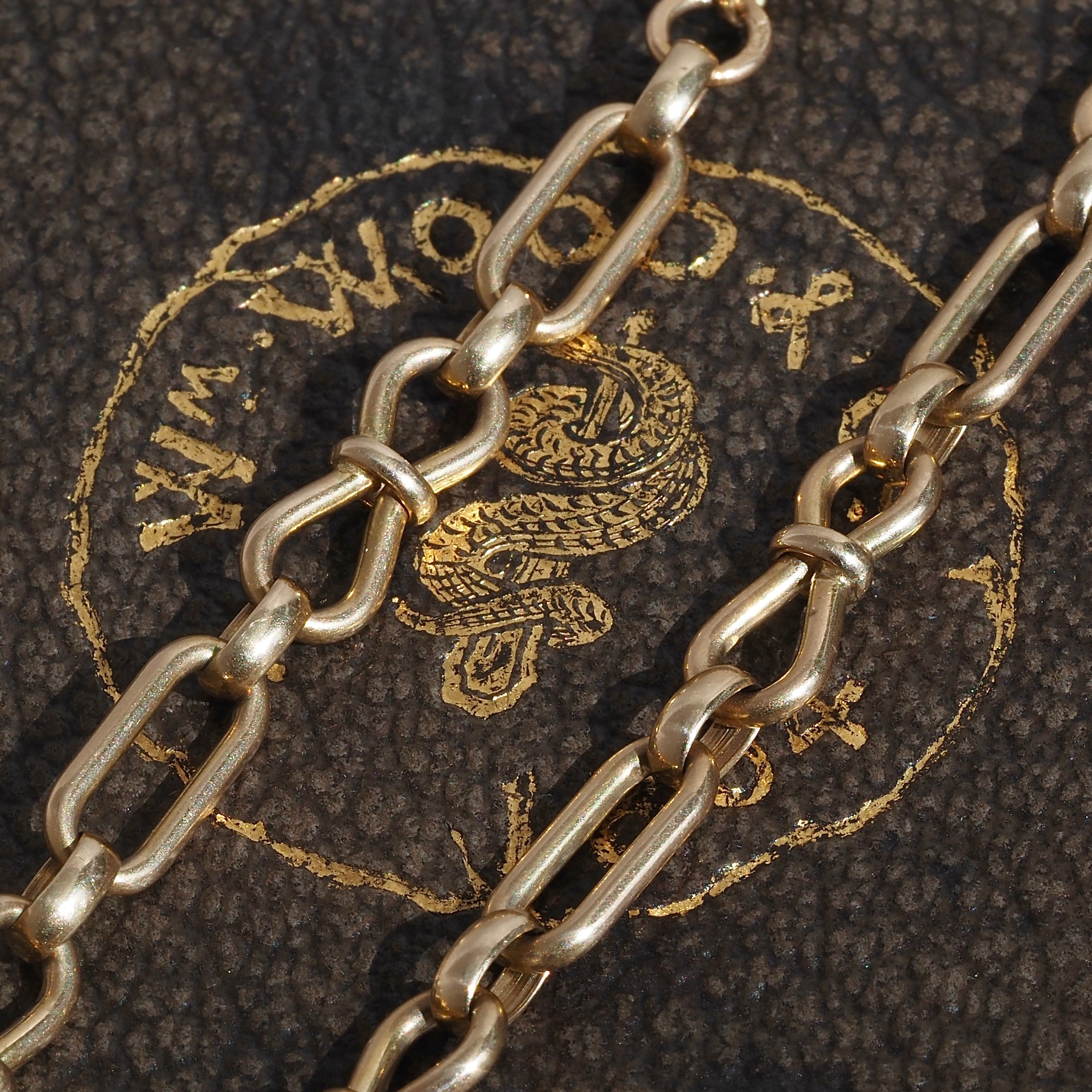 Vintage 14k Gold Bow and Trombone Link Bracelet