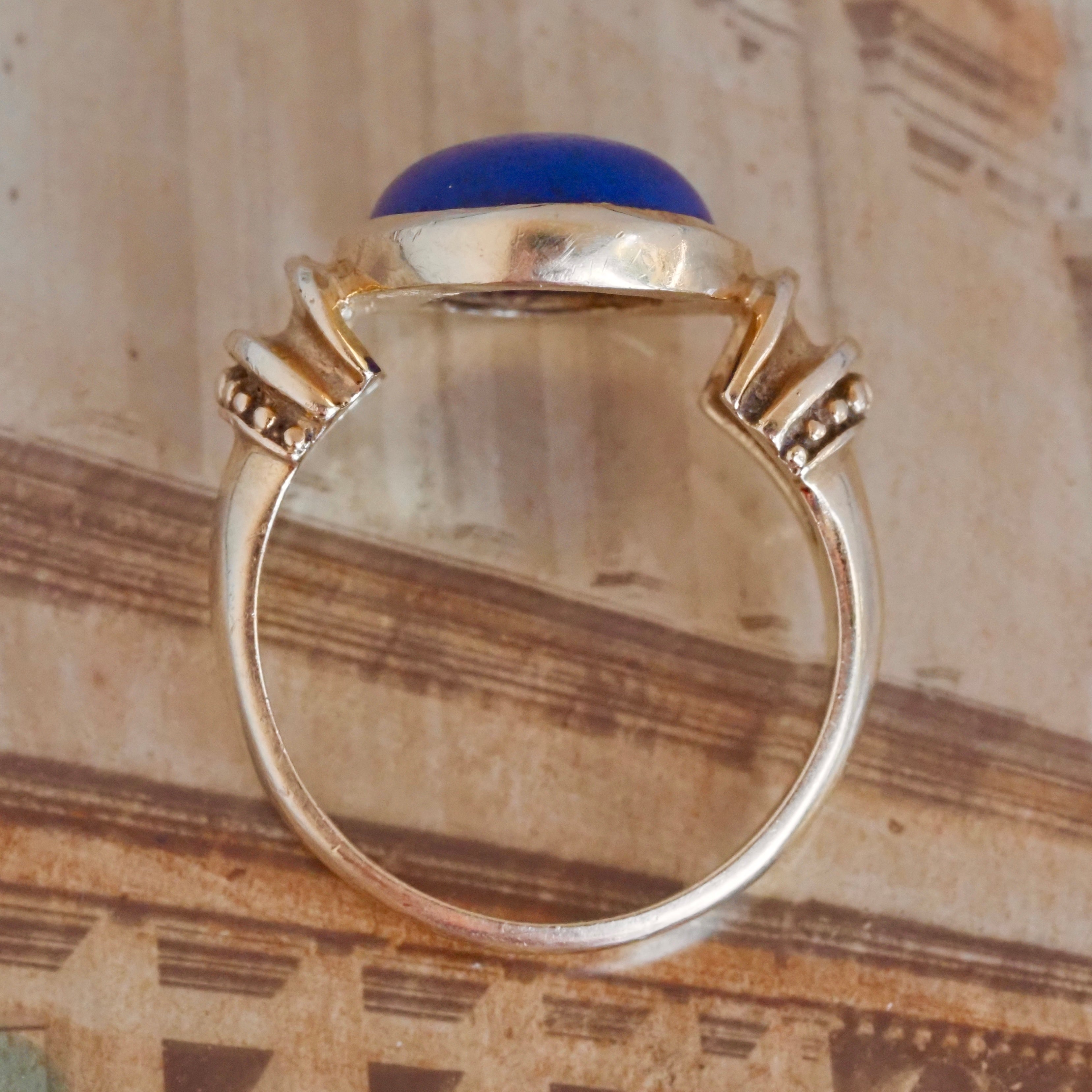 Vintage 14k Gold Lapis Ring