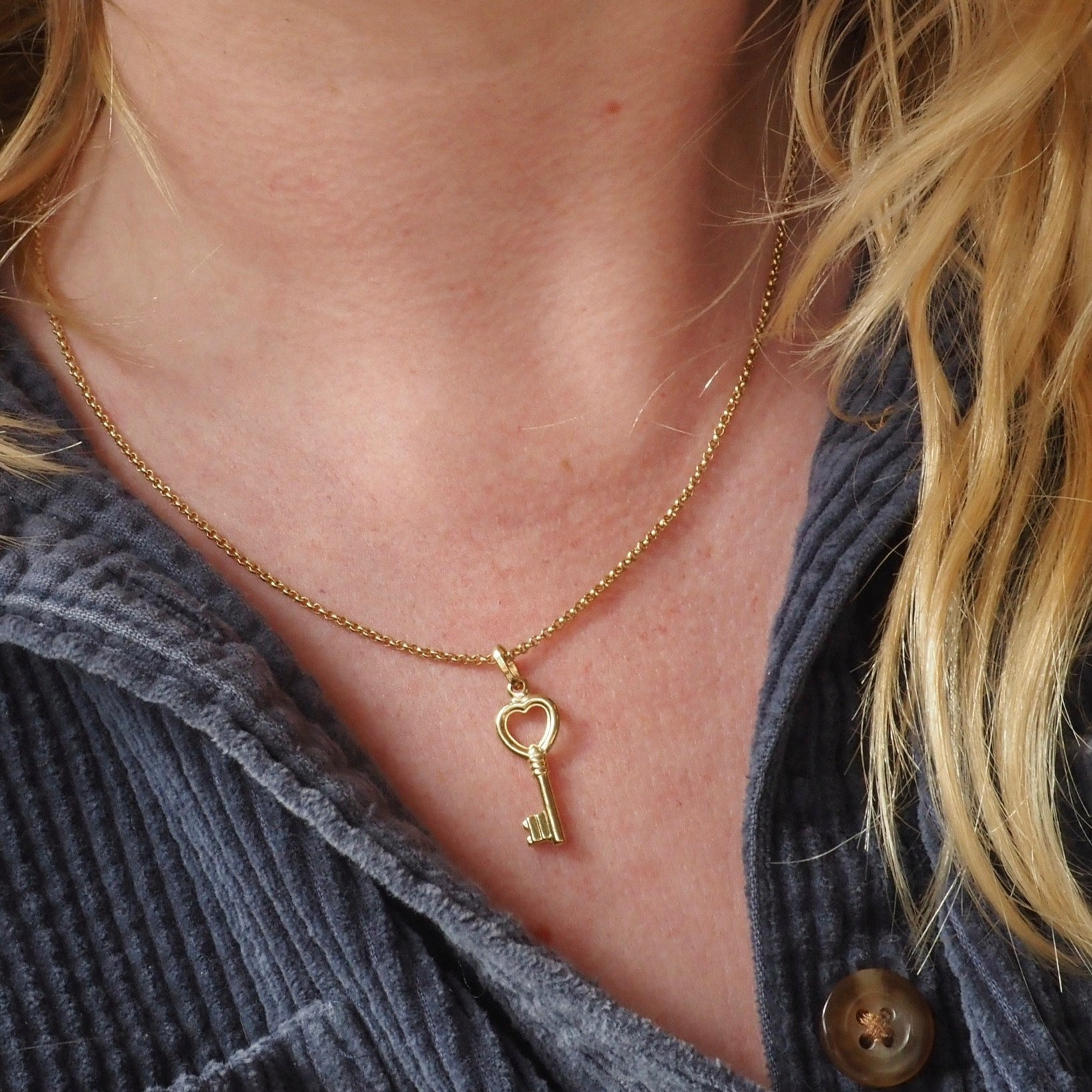 Vintage "Key to my Heart" 14k Gold Charm
