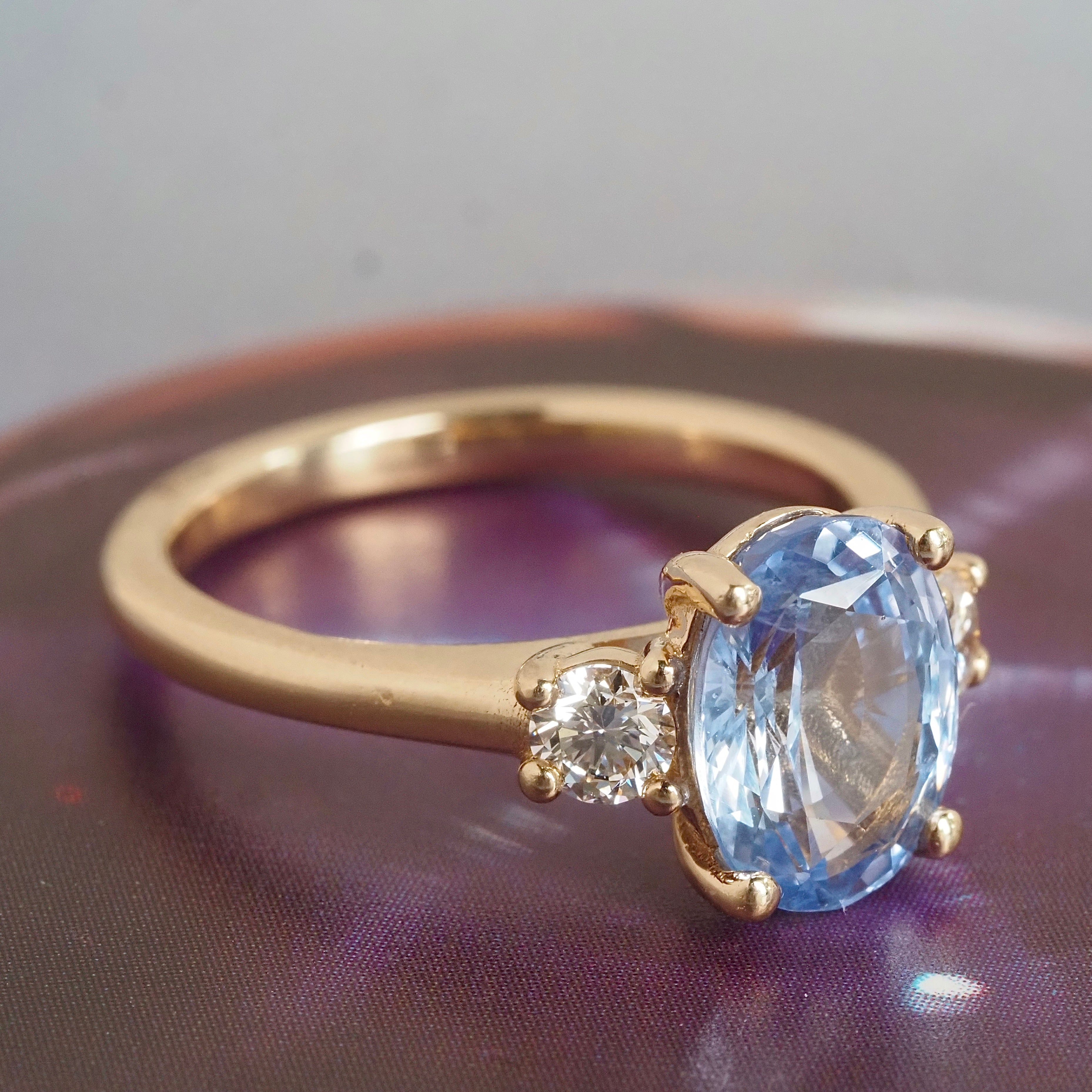 Vintage Sapphire and Diamond 14k Gold Ring