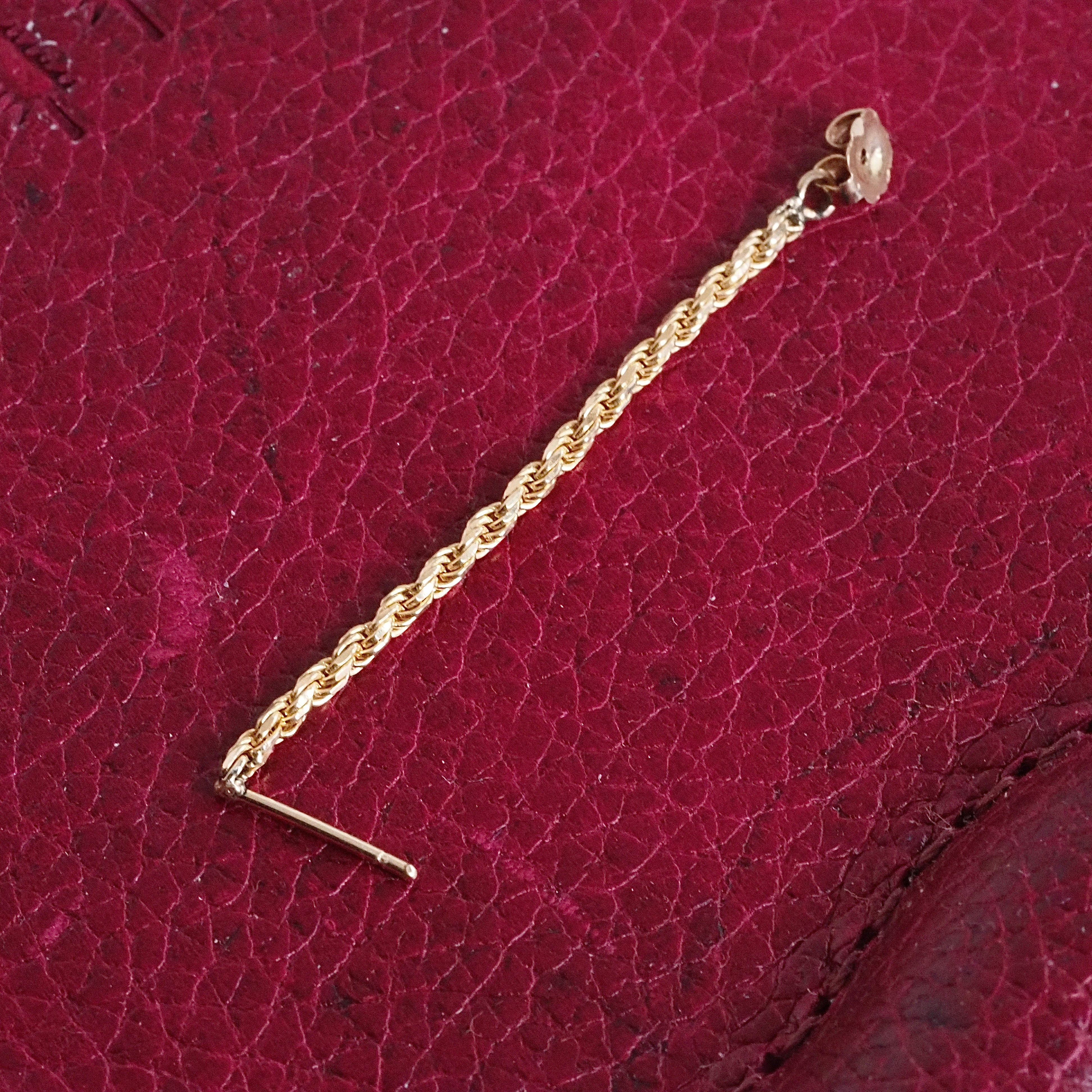 Rope Chain 14k Gold Earrings