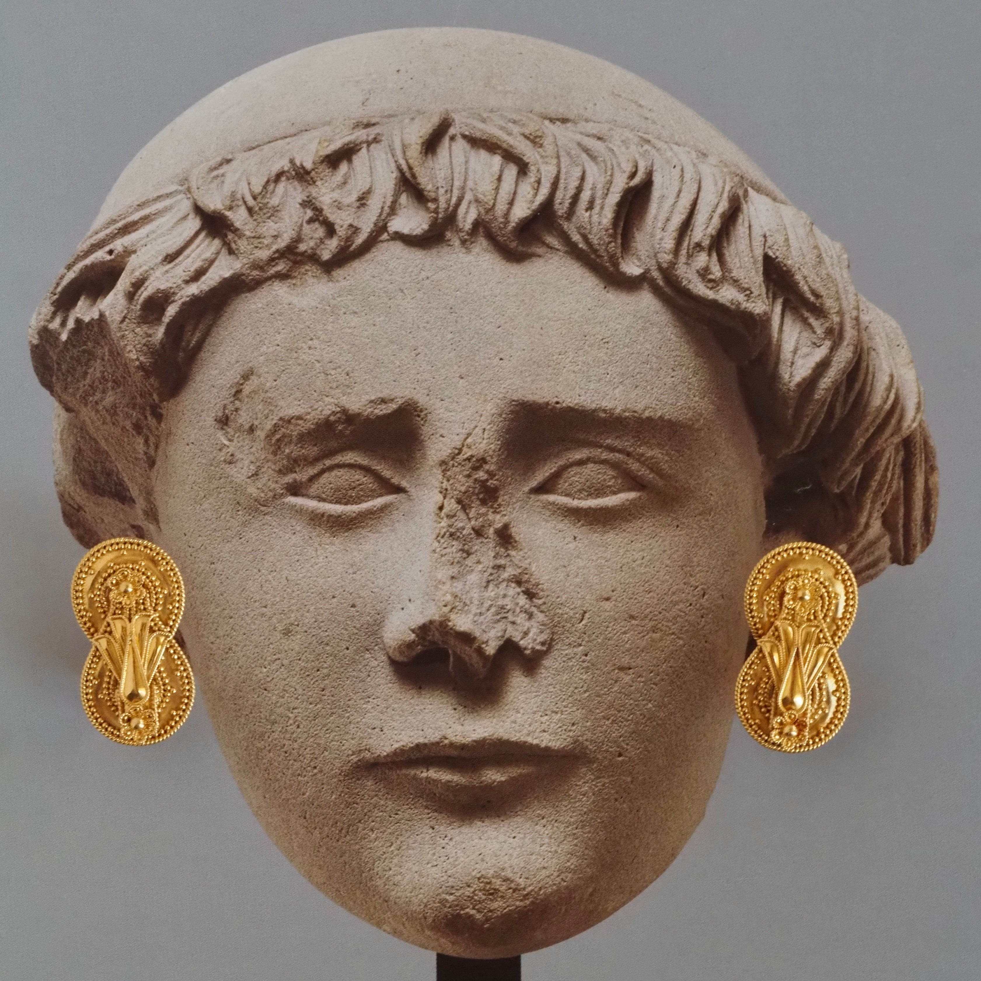 Ancient Greek Style 18k Gold Knot Earrings
