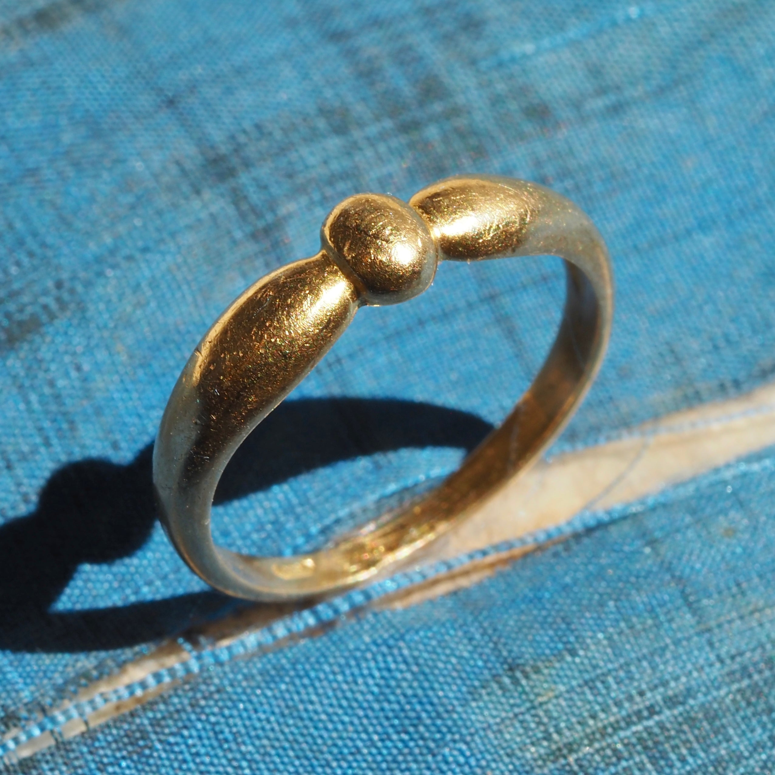 Vintage Portuguese 19k Gold Bow Ring