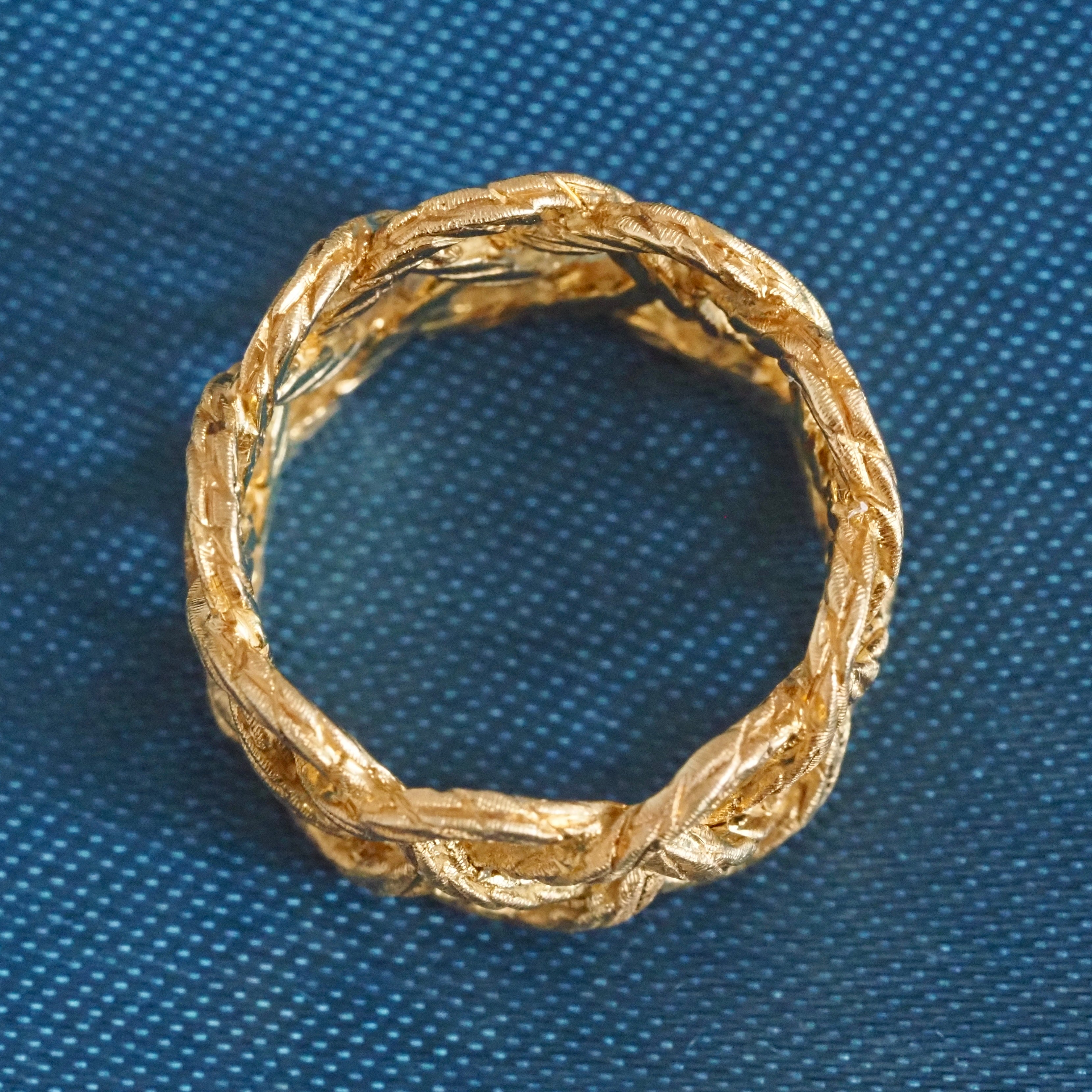 Woven Lattice Rope 18k Gold Ring