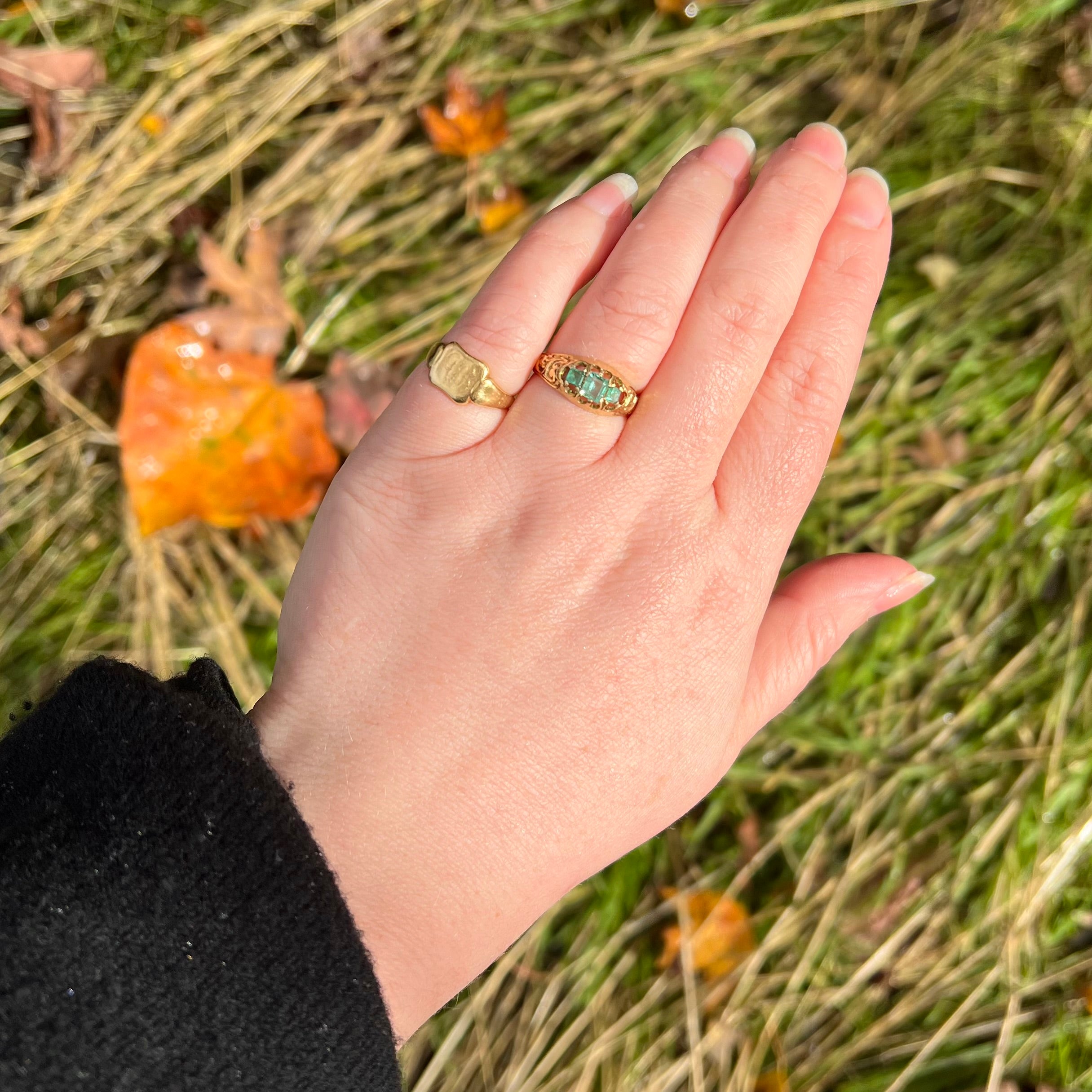 Antique 18k Gold Square Signet Ring