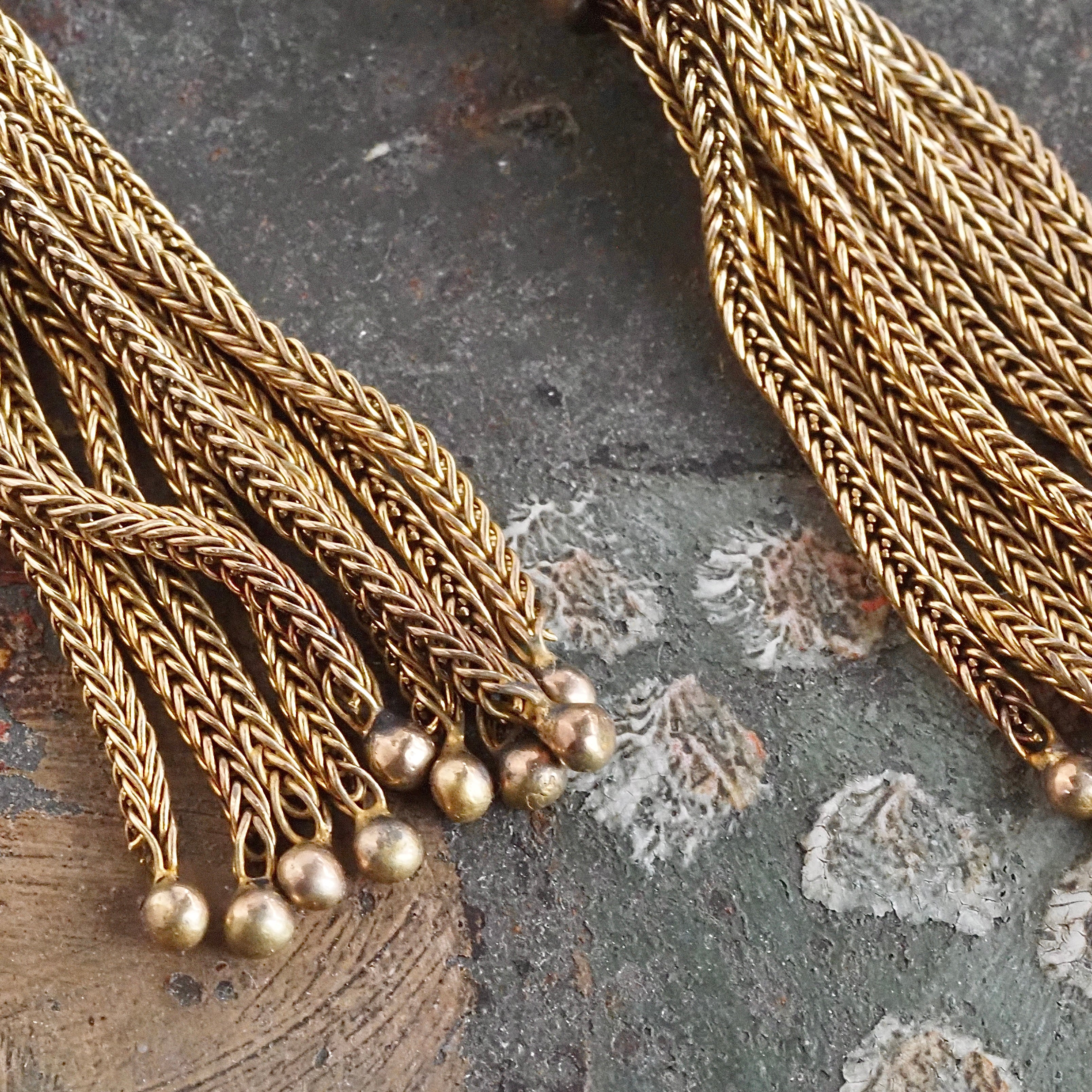 Antique Victorian Gold Tassel Earrings
