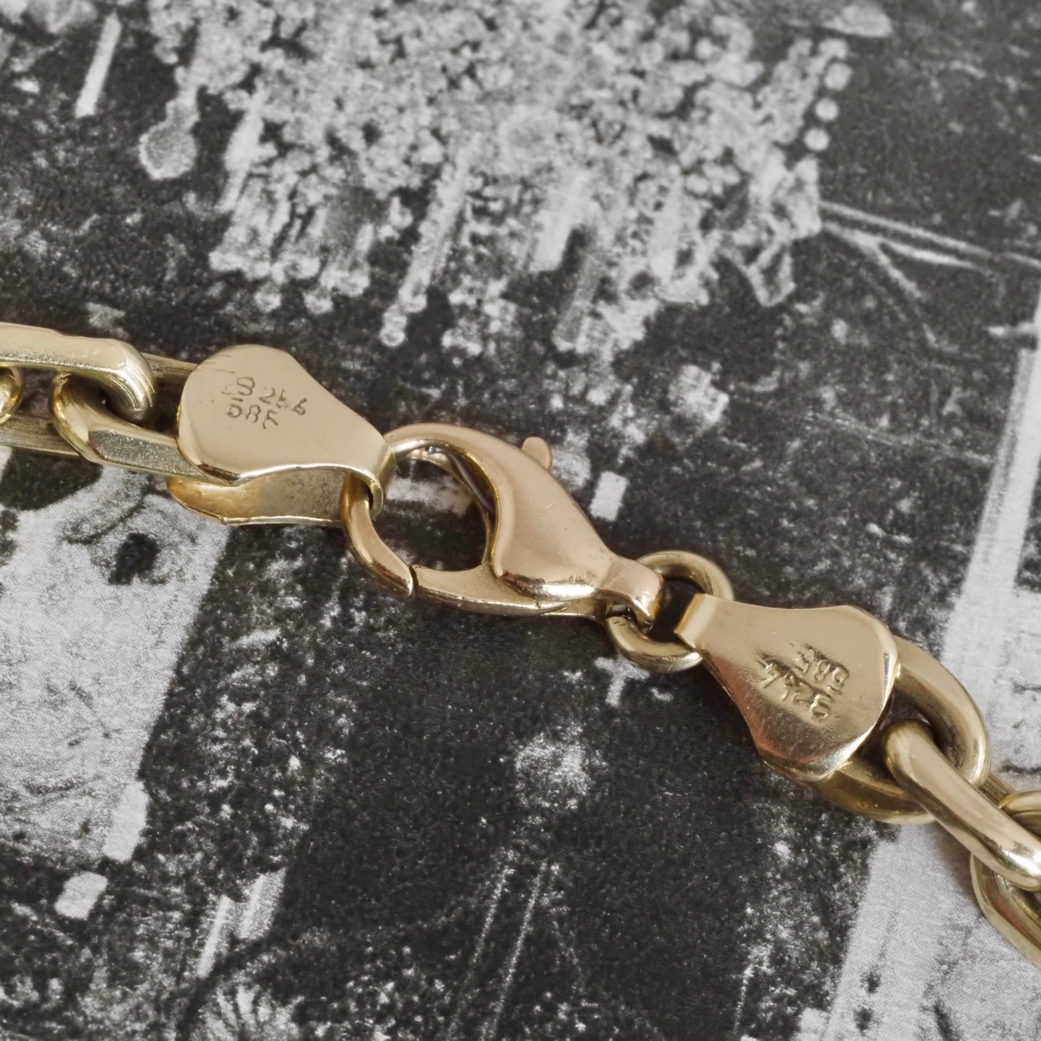 Vintage Danish Solid Link 14k Gold Cable Chain Bracelet