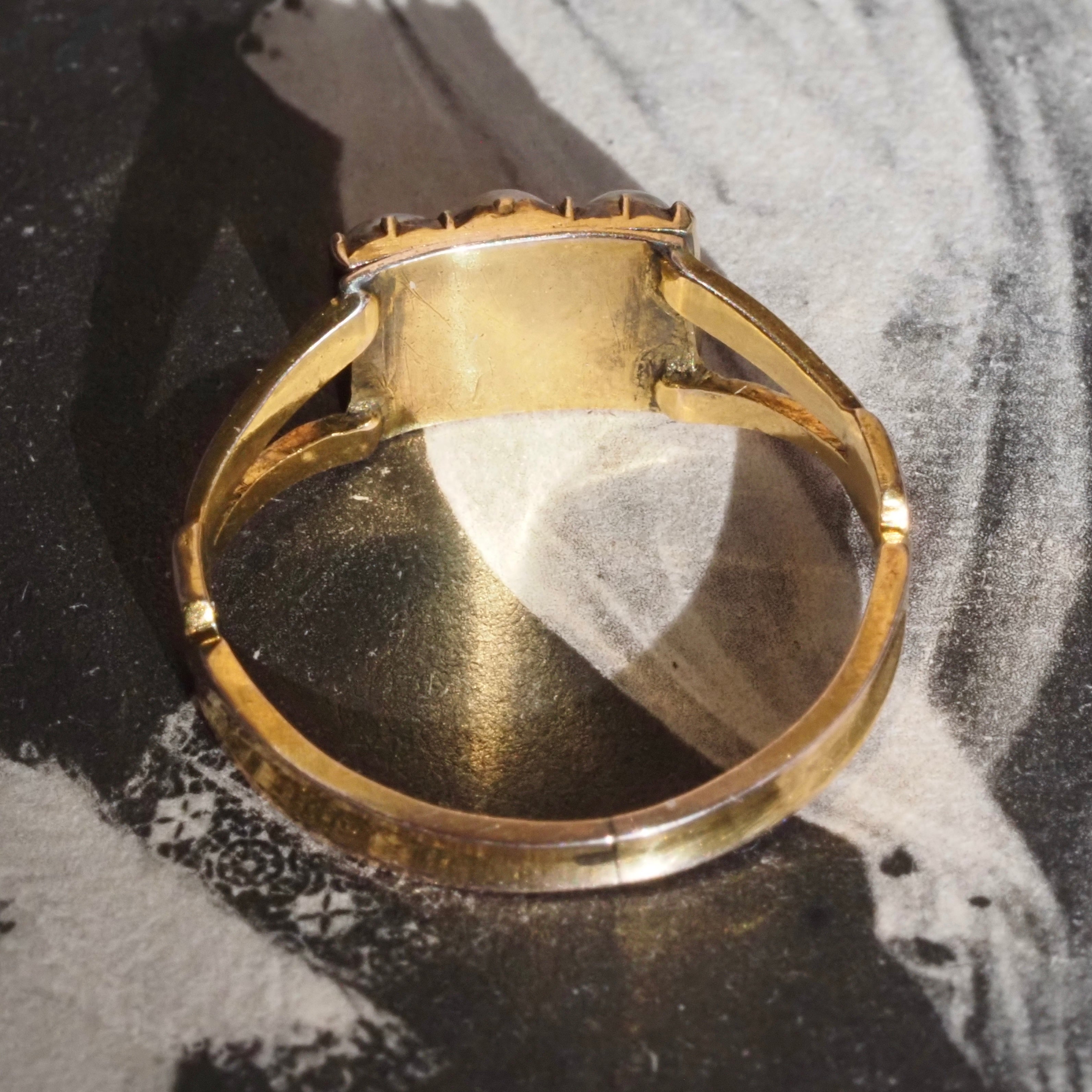 Antique Georgian Natural Pearl 10k Gold Ring