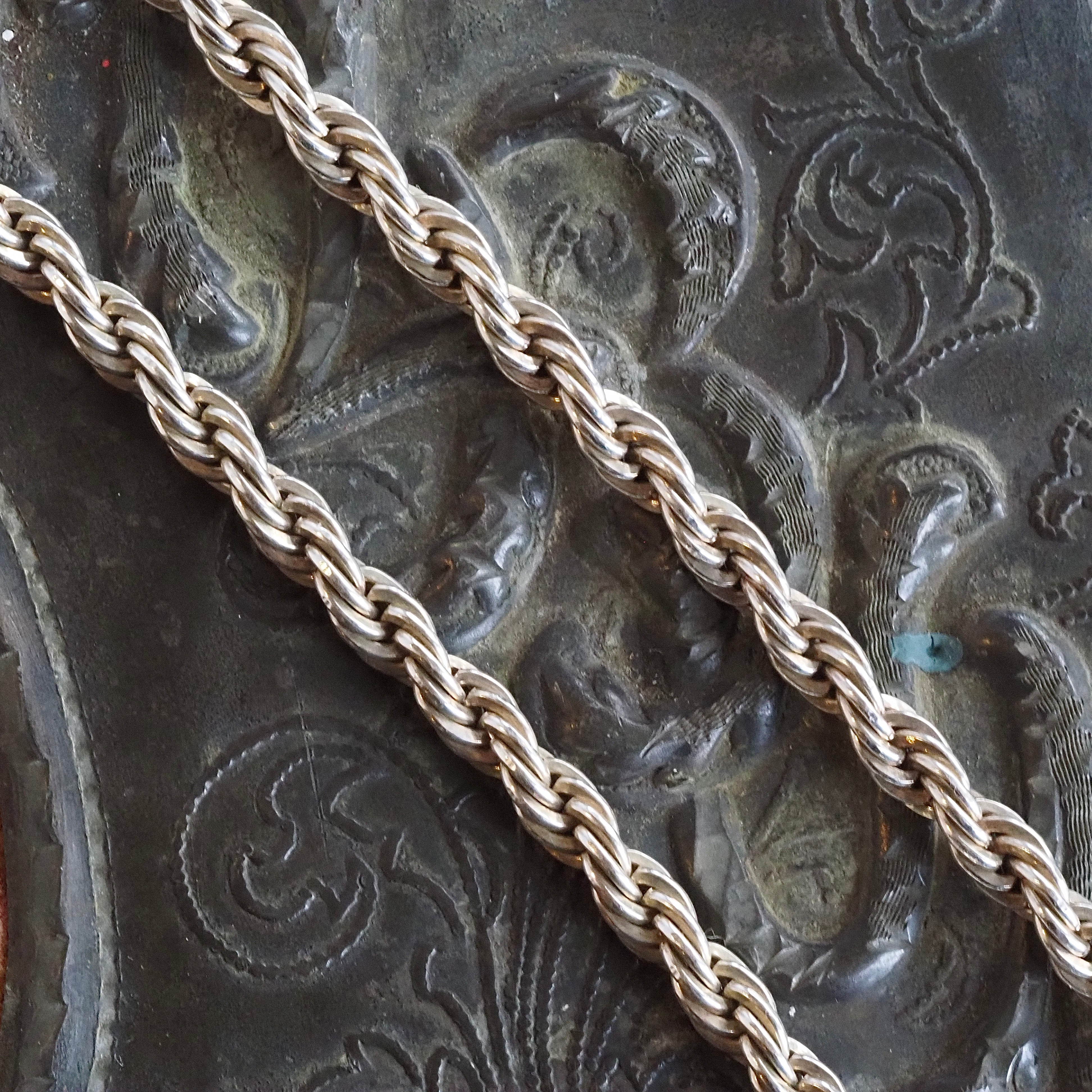 Vintage Sterling Silver 18" Rope Chain