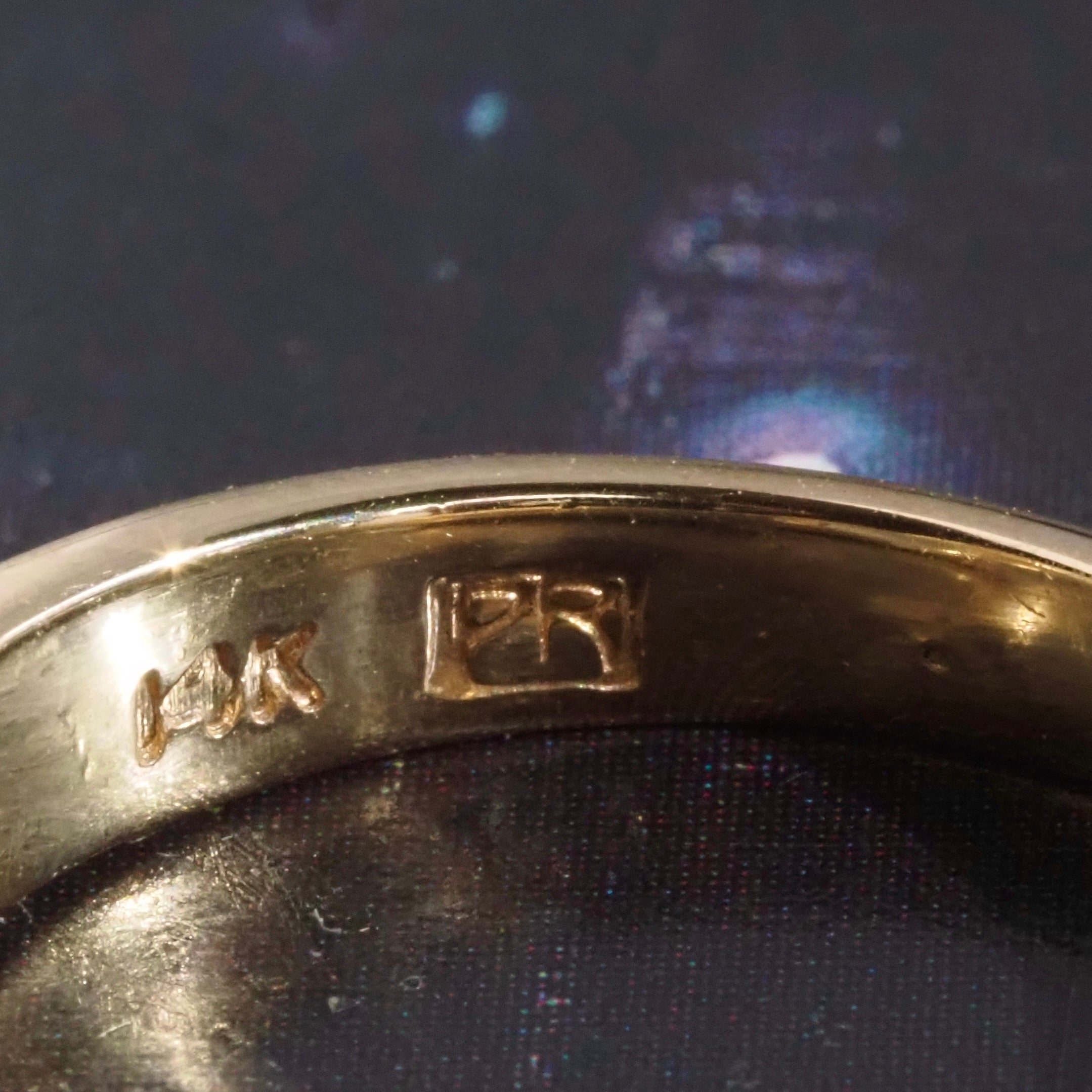 Modernist Moonstone 14k Gold Ring