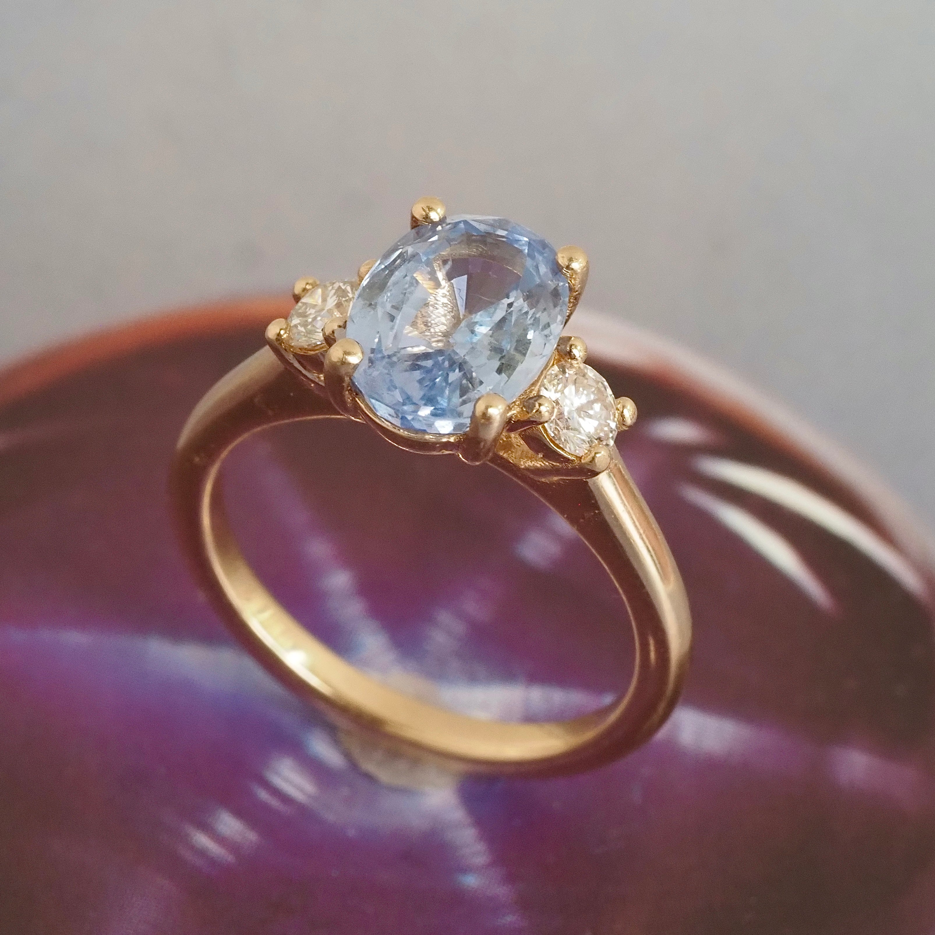 Vintage Sapphire and Diamond 14k Gold Ring