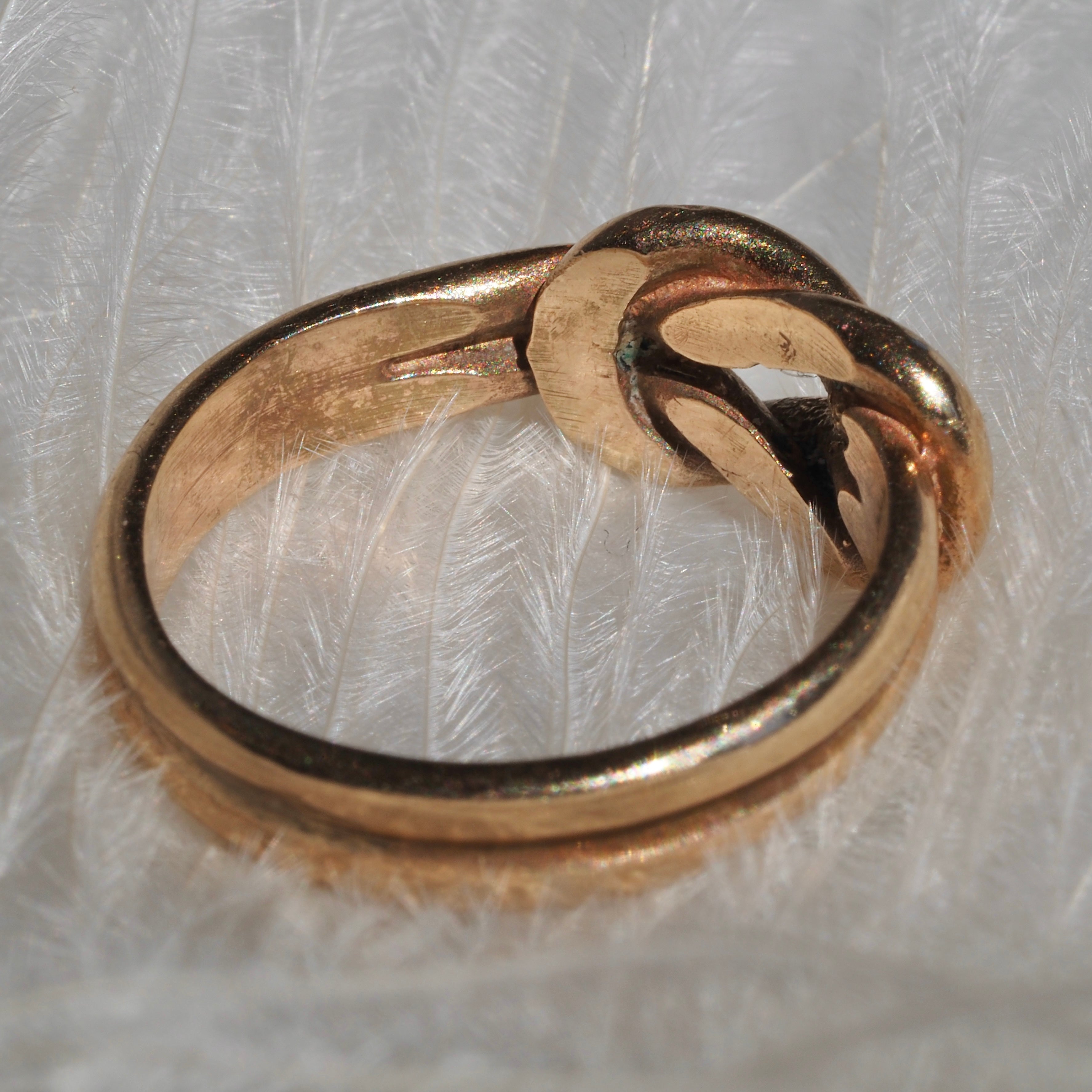 Vintage Scandinavian 8k Gold Knot Ring