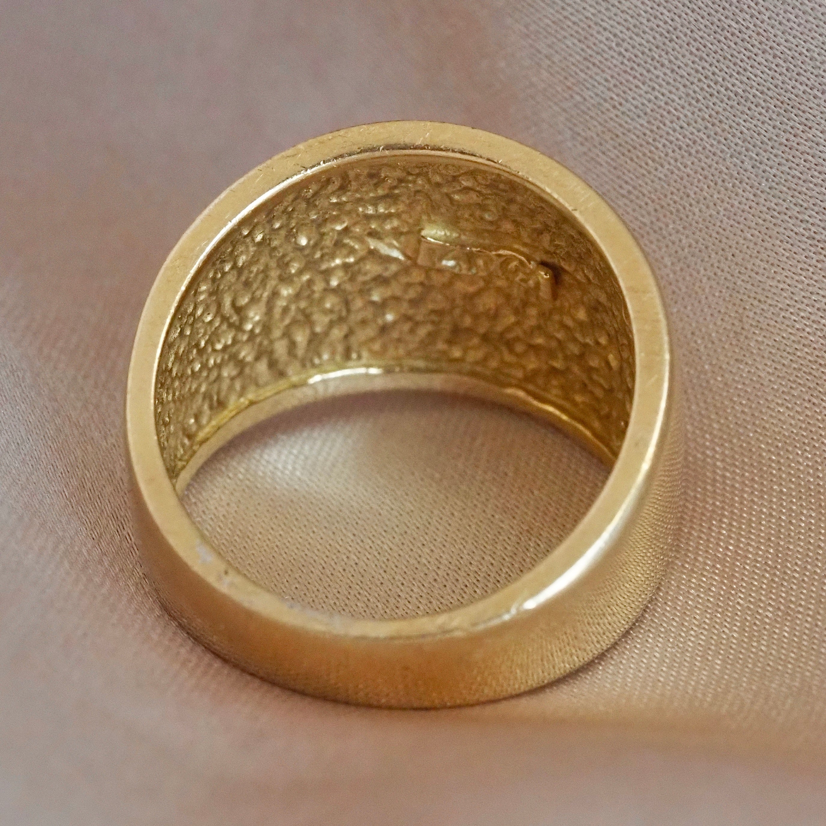 Vintage 14k Gold Wide Tapered Band