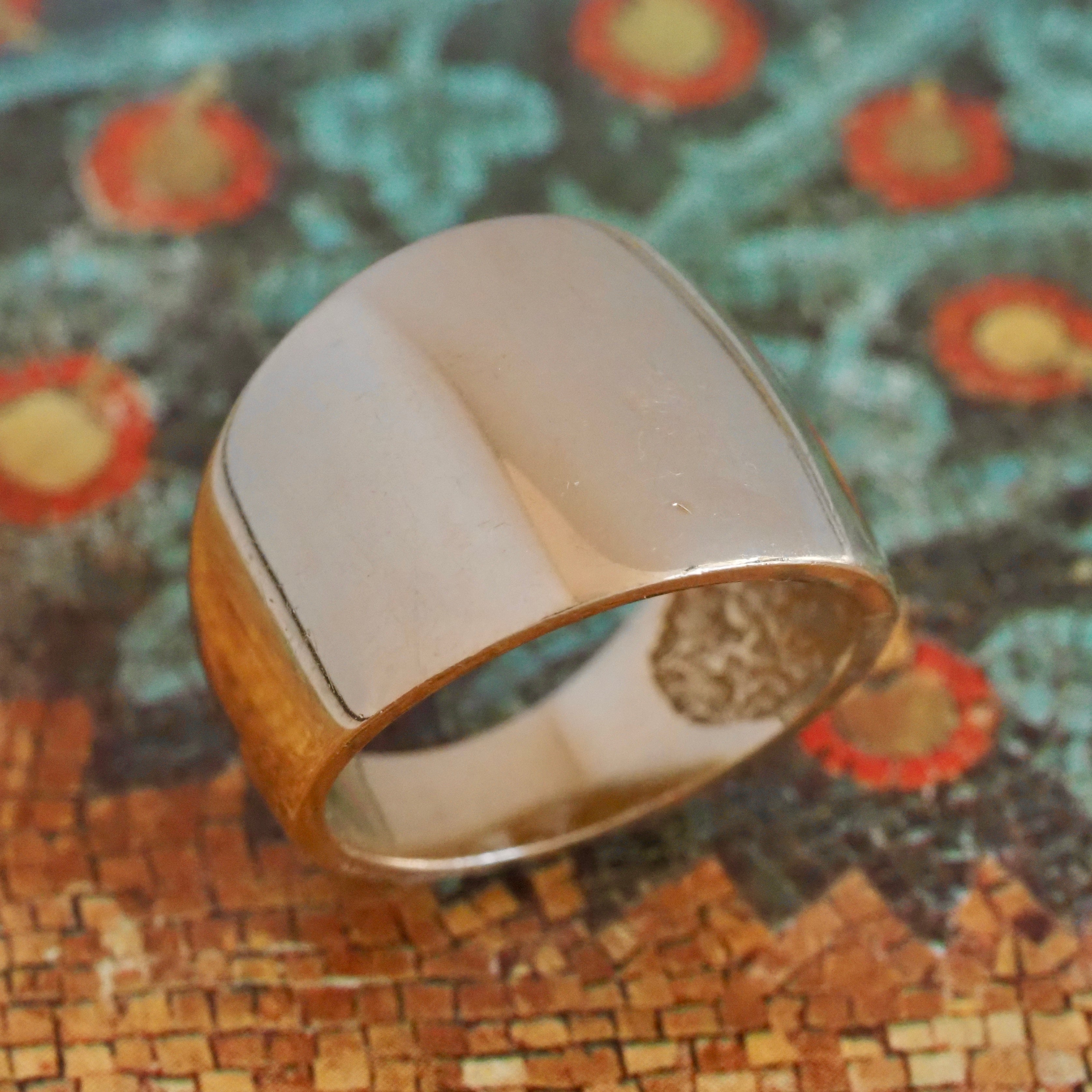 Vintage 14k Gold Wide Tapered Band