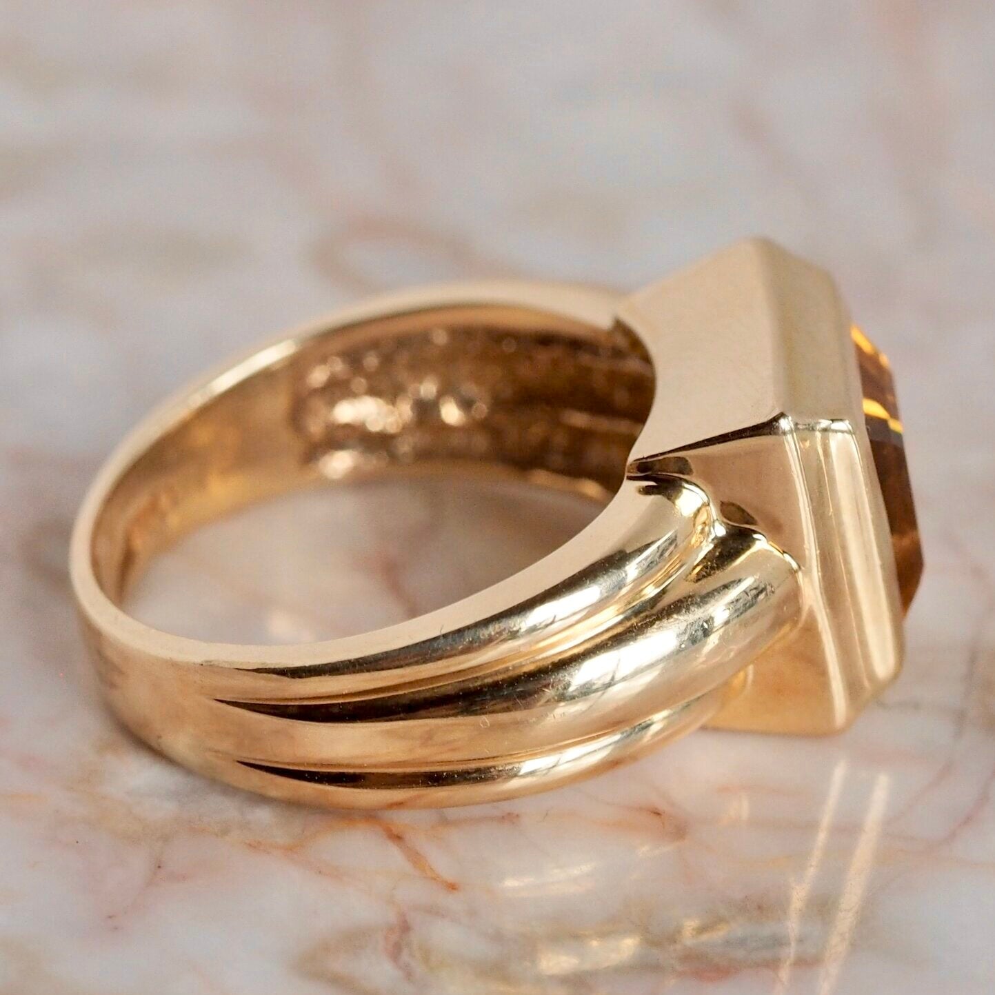 Vintage 14k Gold Citrine Ring