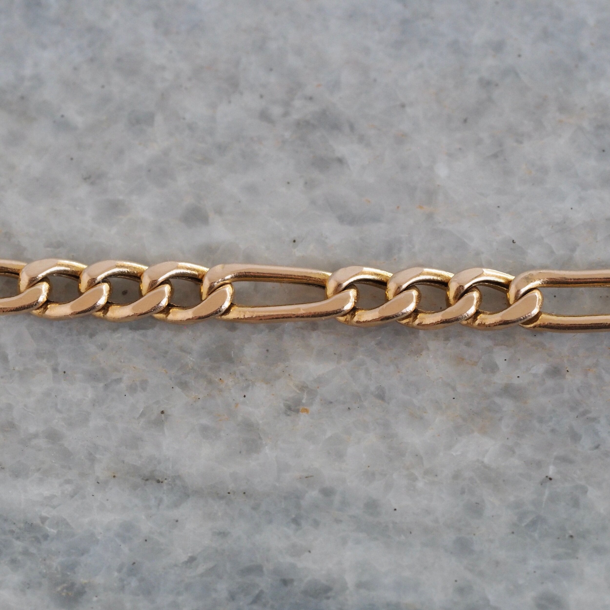 Vintage 14k Gold Italian Figaro 8.5" Bracelet