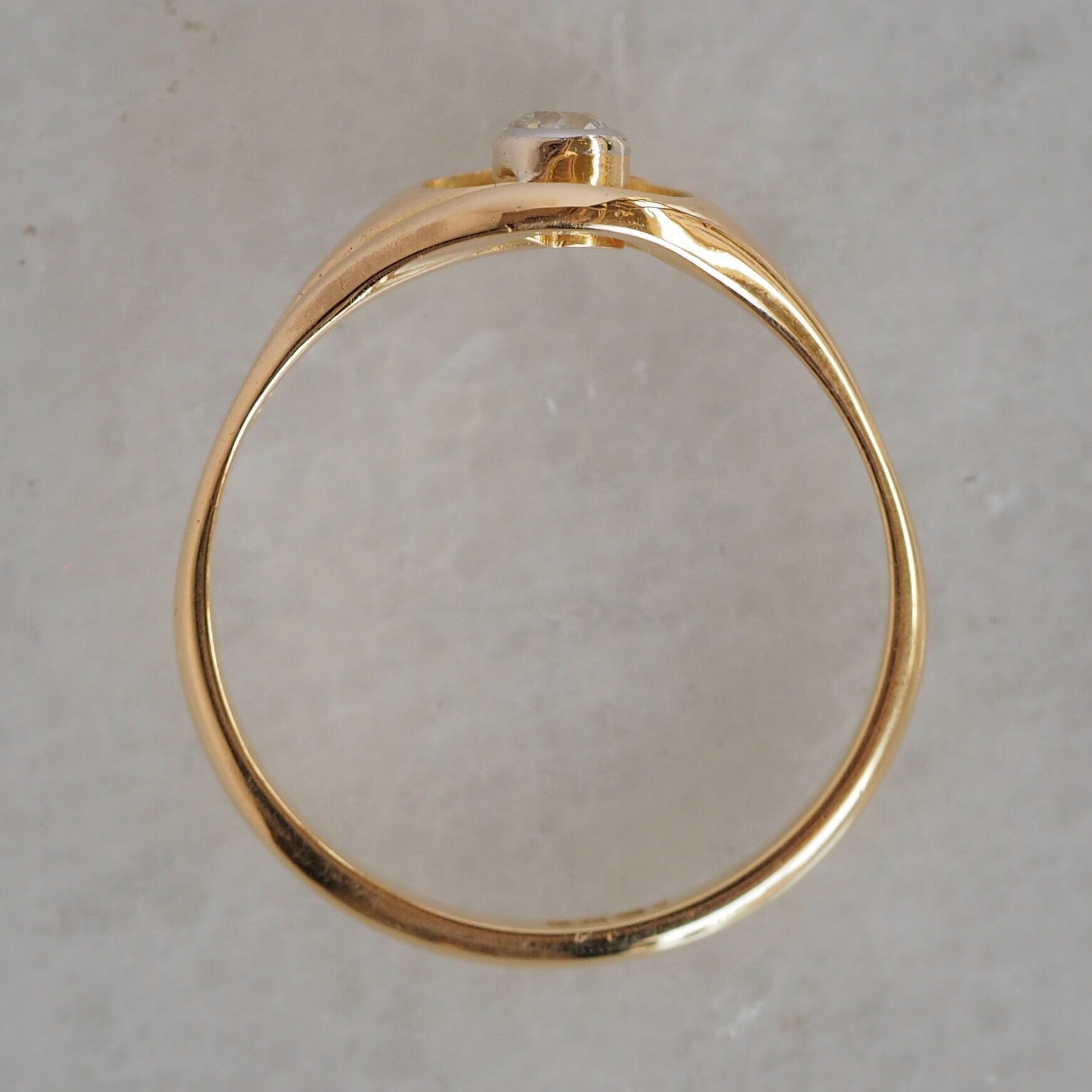 Vintage 18k Gold and Diamond Edwardian Inspired Ring