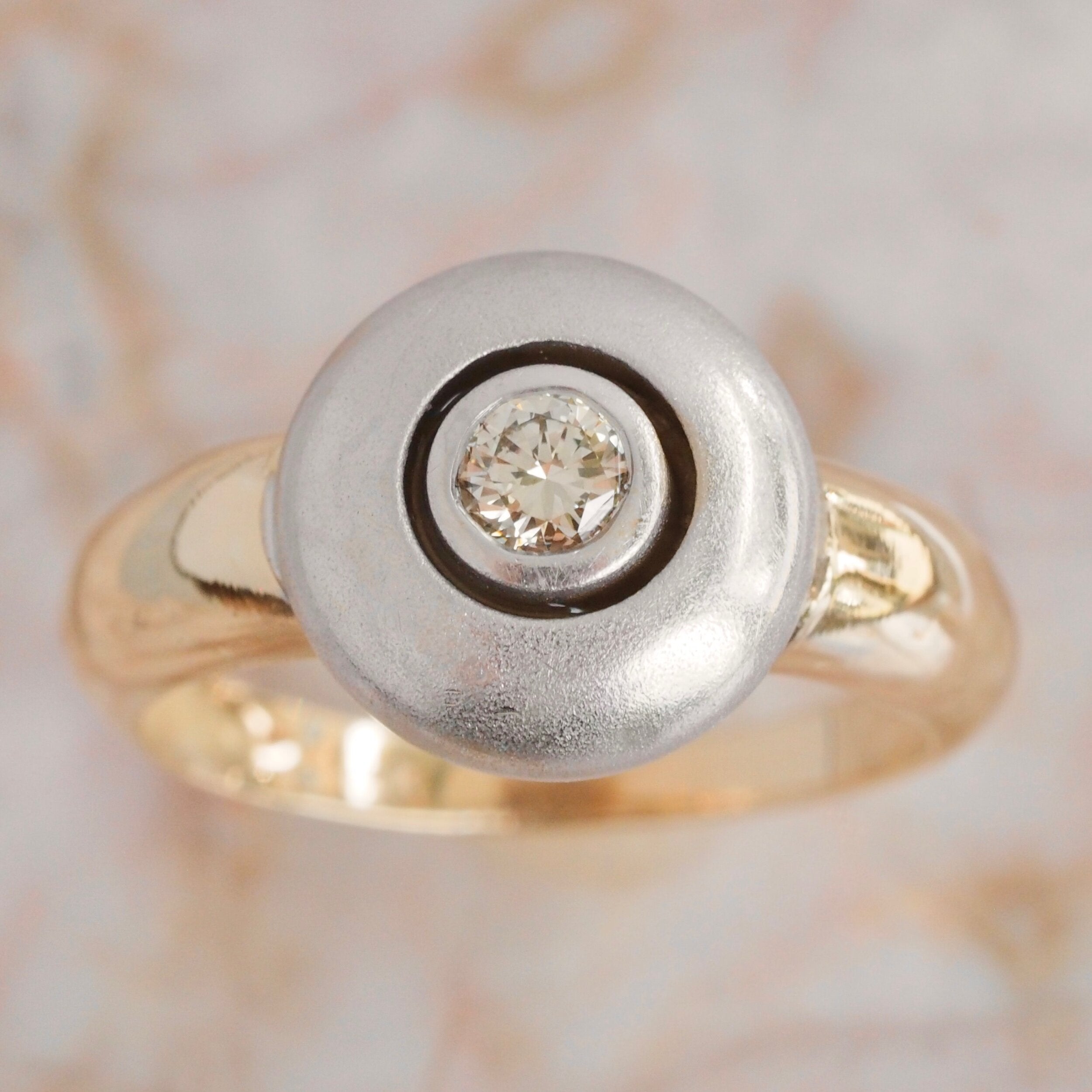 Donut link ring in sterling silver Rose Gold - LOEWE