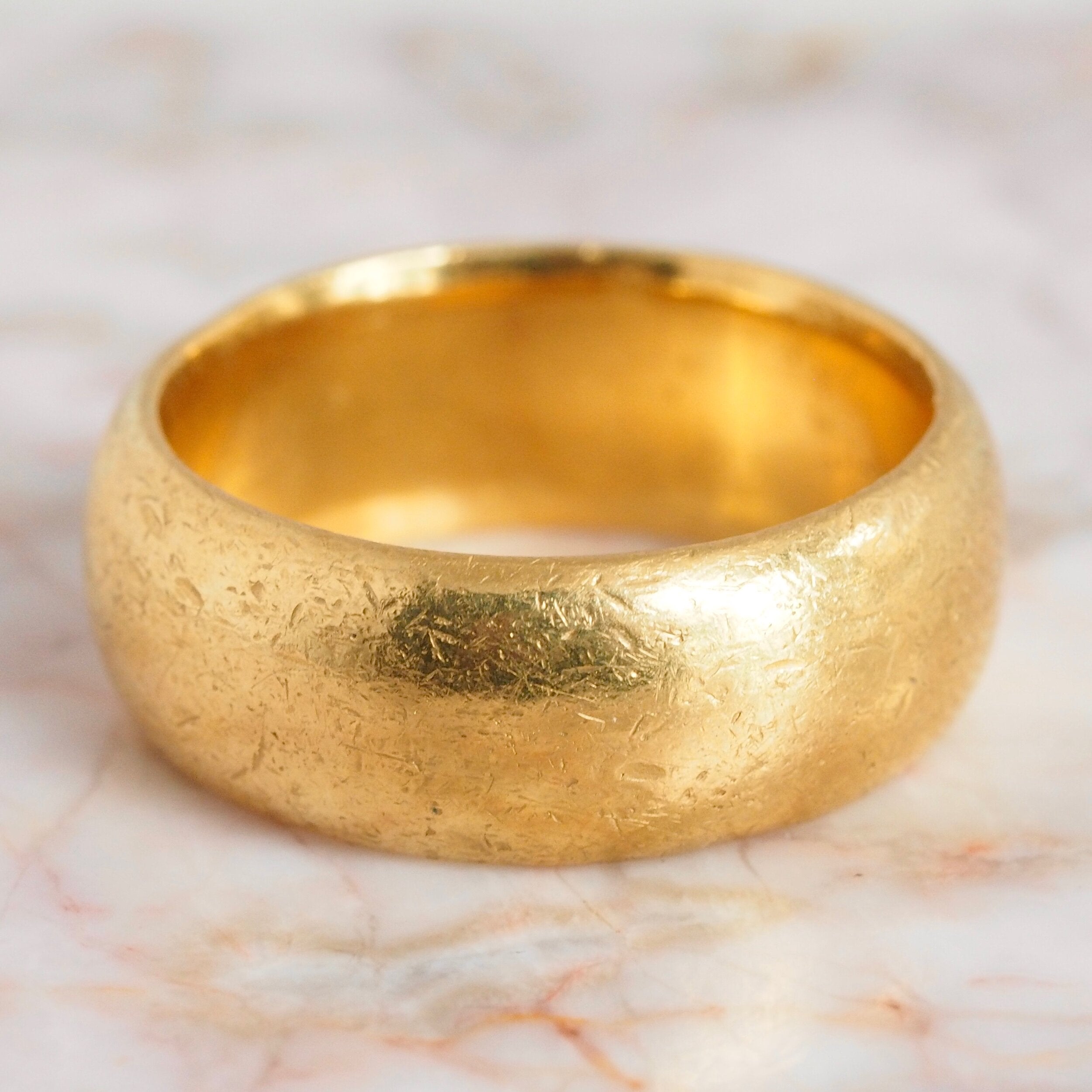 Vintage 22k Gold Chunky Wide Band